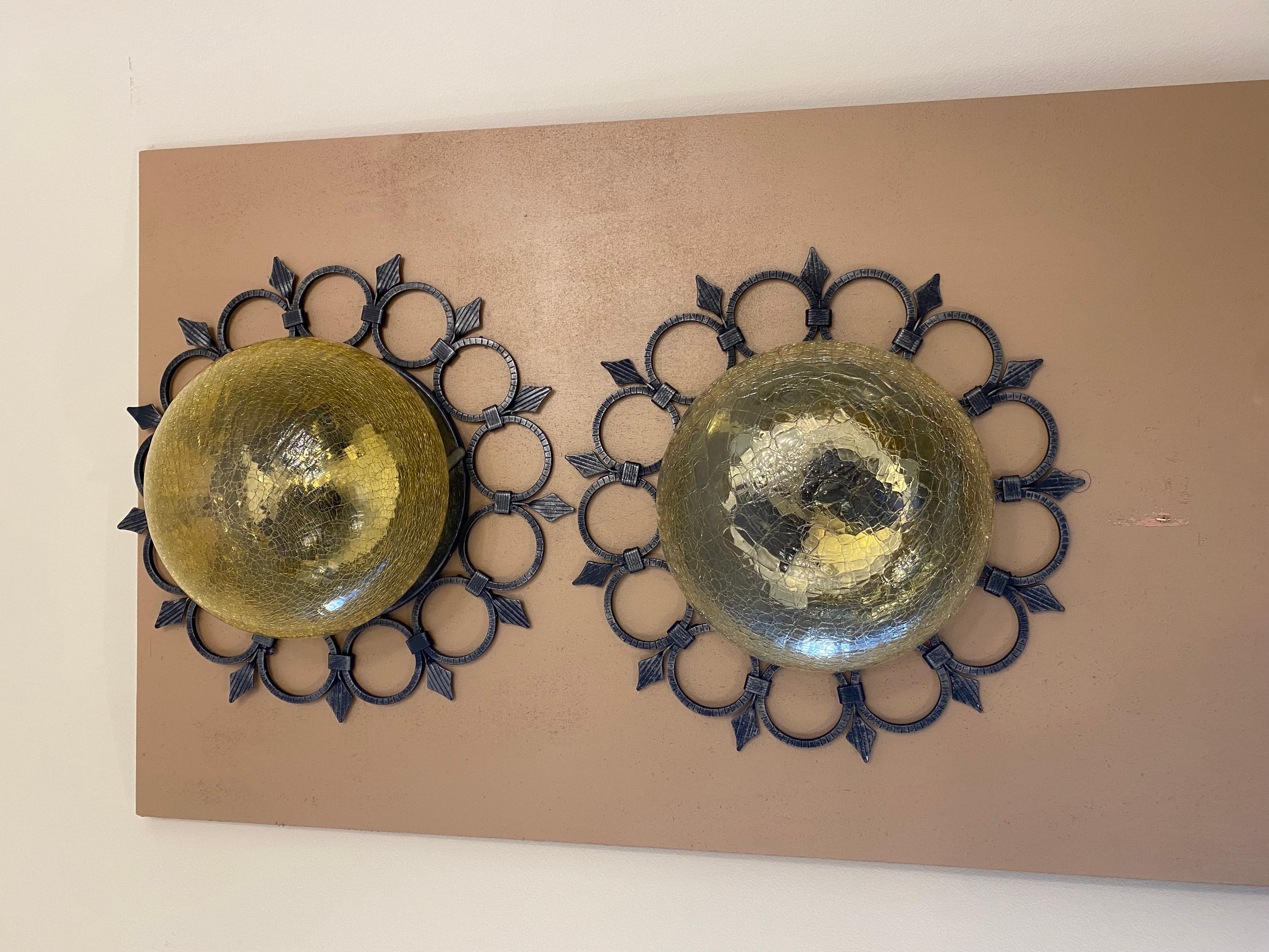 Metal Pair sconces , 1960, Italy For Sale