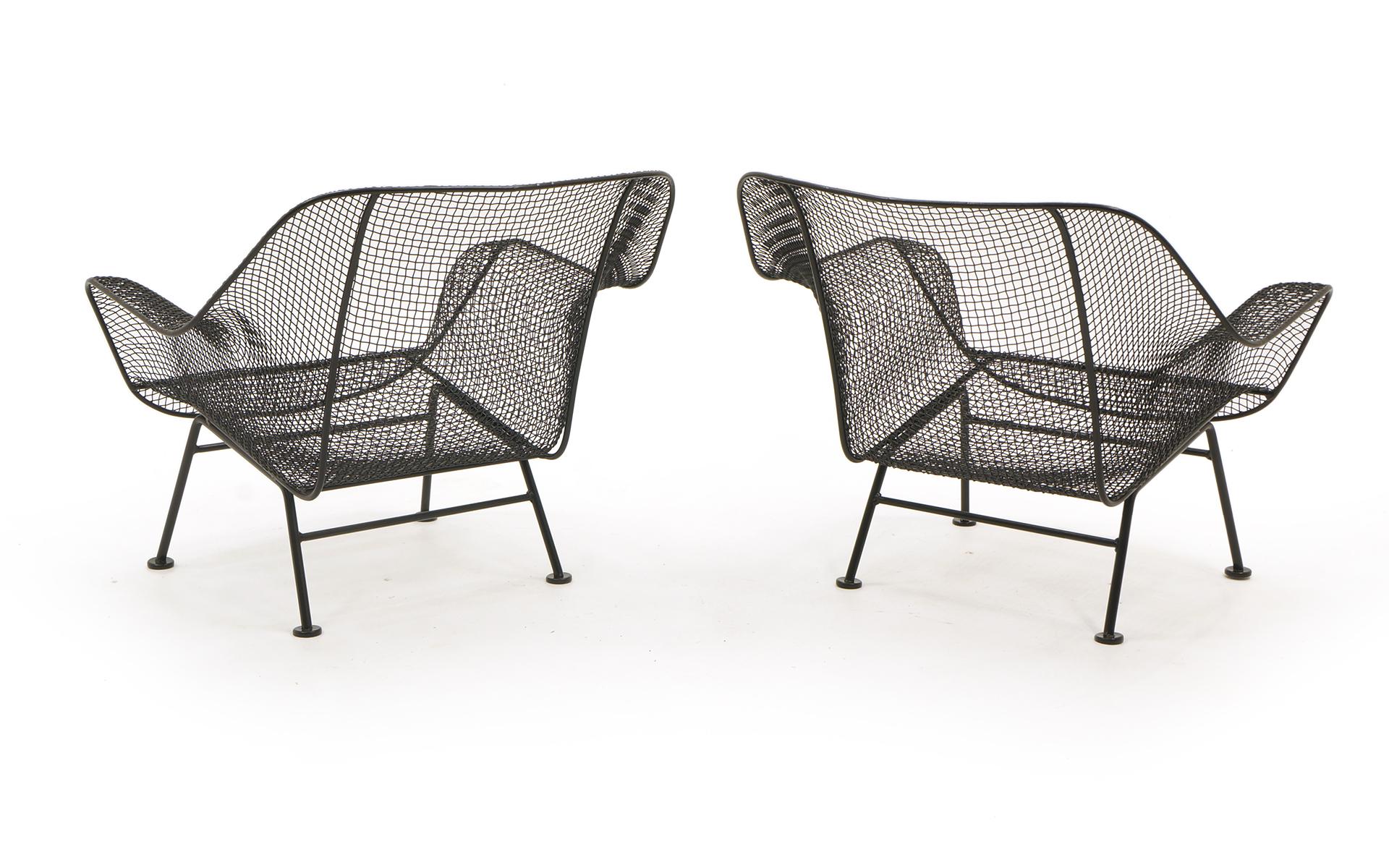 American Pair of Sculptura Outdoor Lounge Chairs and Ottoman by Russell Woodard, Restored