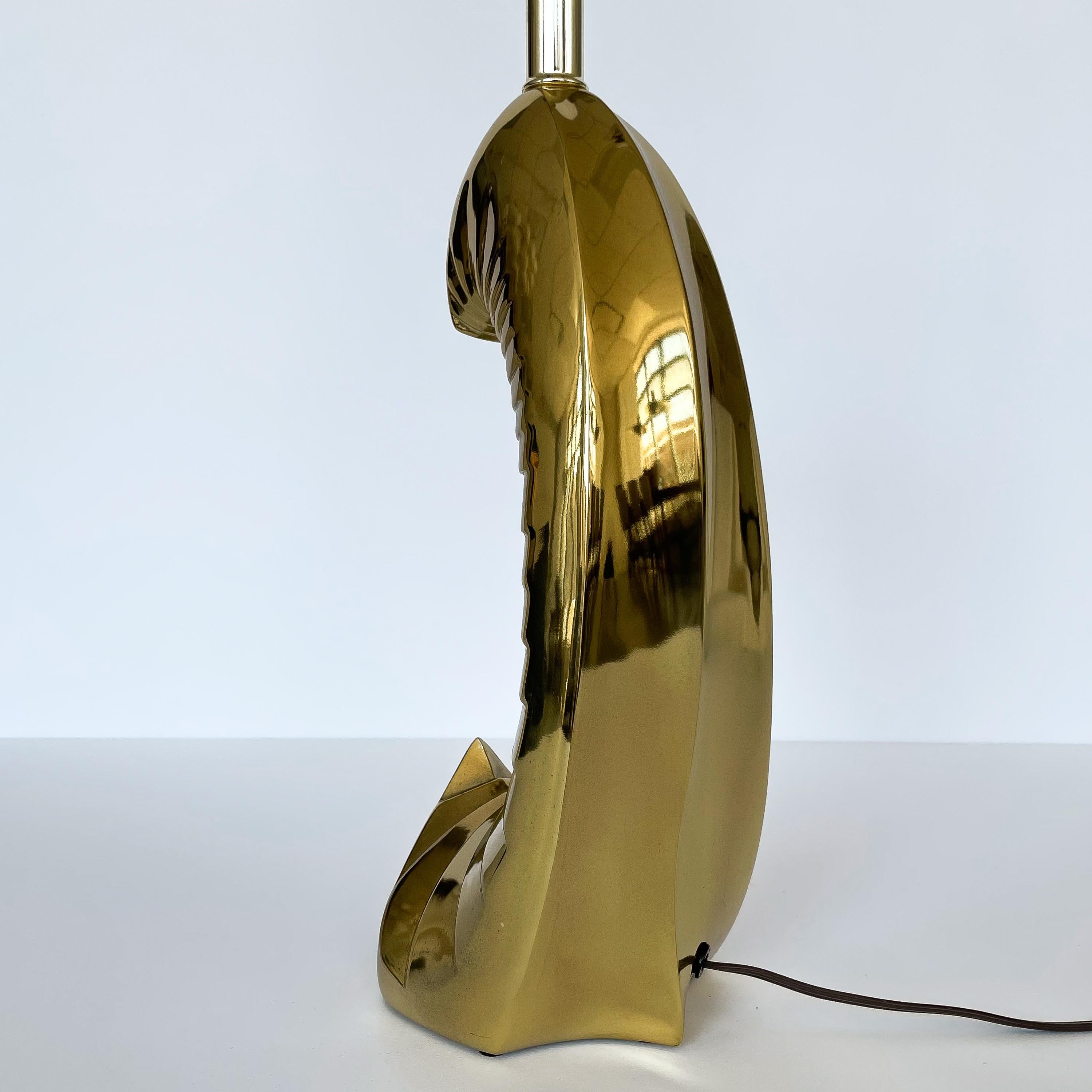 Pair of Sculptural Brass Table Lamps by Carl Falkenstein 2