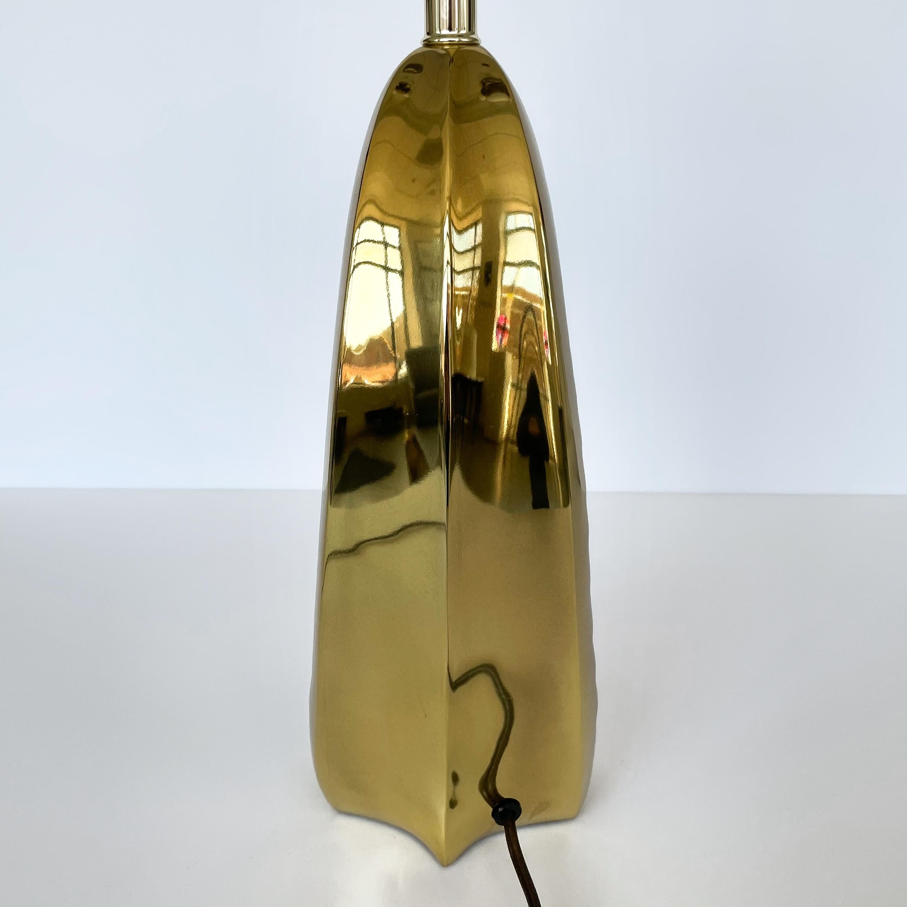 Pair of Sculptural Brass Table Lamps by Carl Falkenstein 5