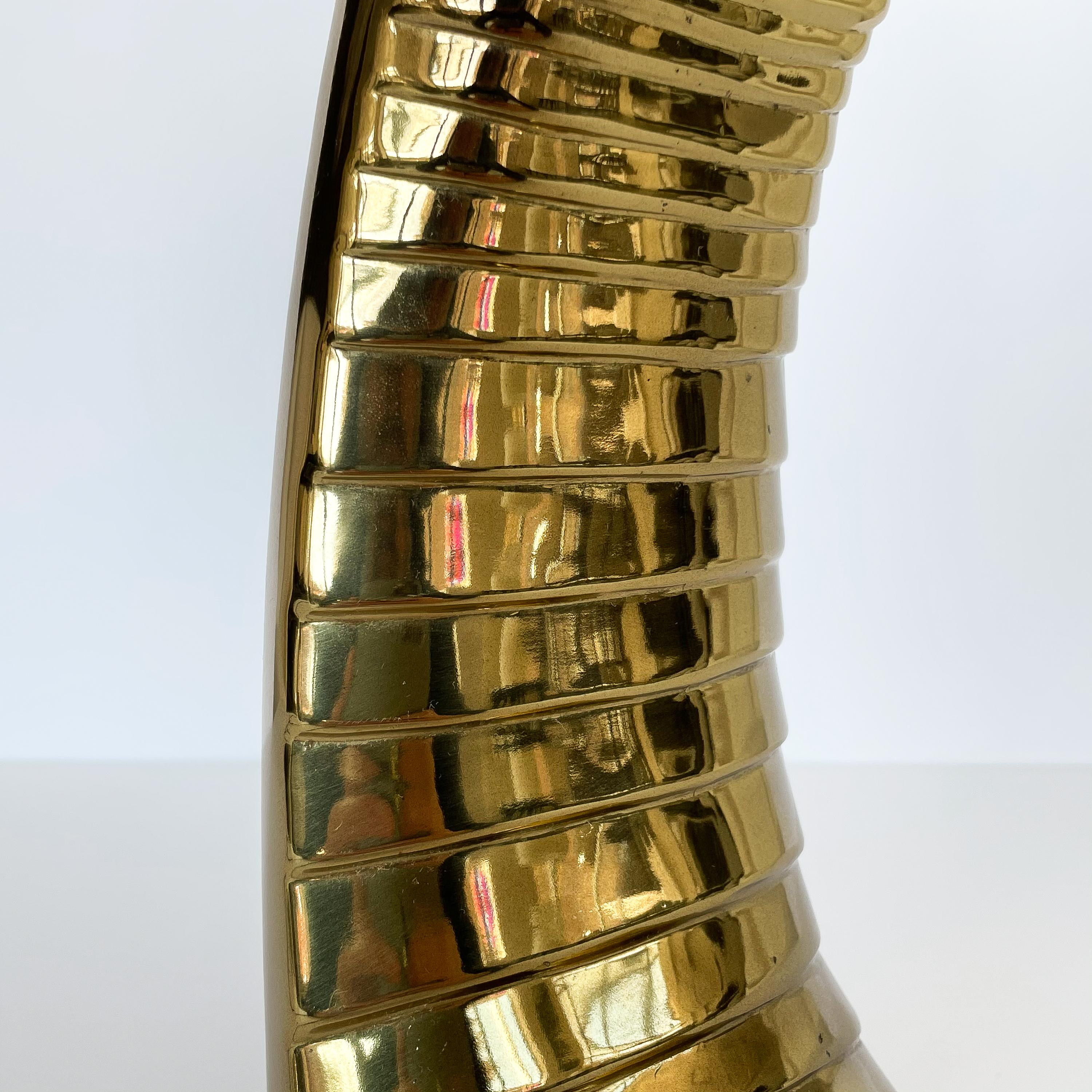 Pair of Sculptural Brass Table Lamps by Carl Falkenstein 9