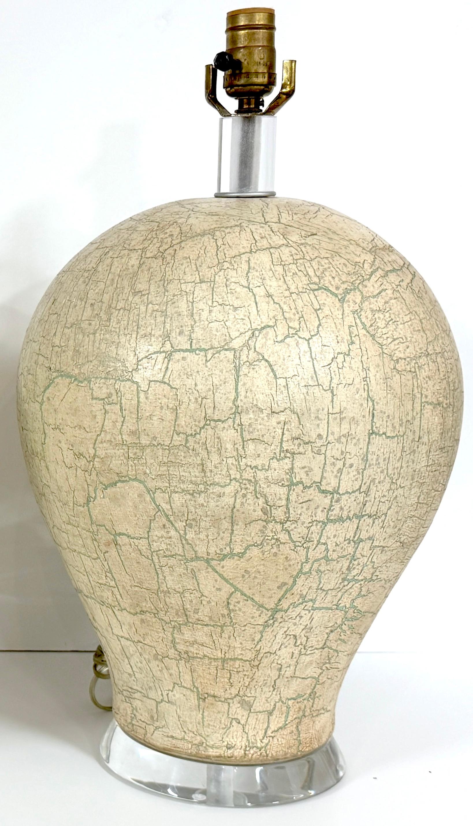 Polychromé Paire de lampes sculpturales en forme de gourde laquée, style Springer, années 1970 en vente