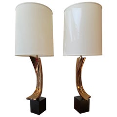Laurel Pair of Sculptural Table Lamps