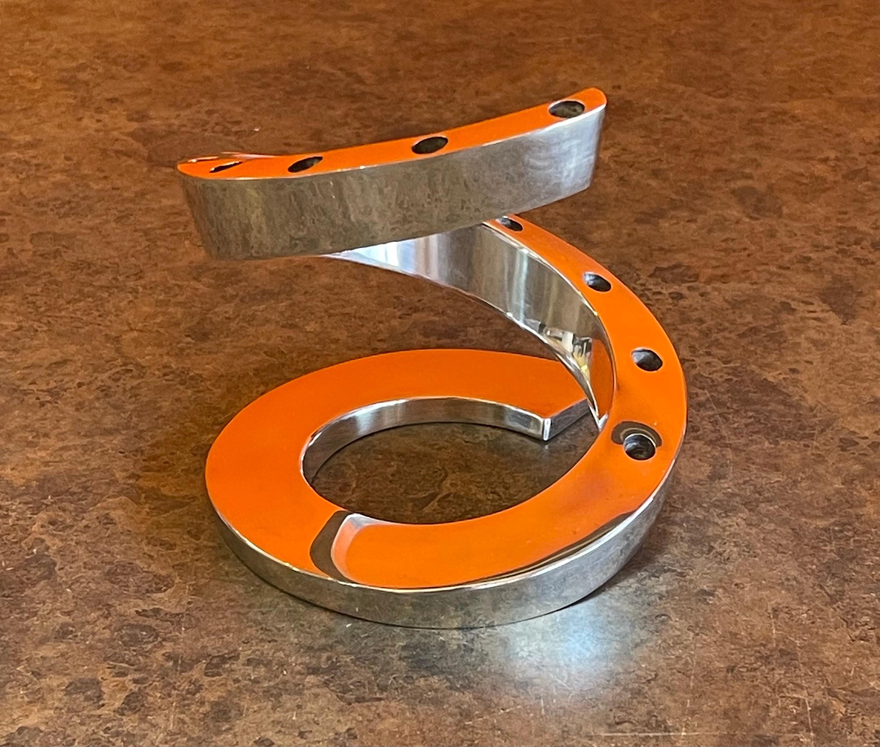 Portacandele scultorei a spirale placcati in argento di Bertil Vallien per Dansk, coppia in vendita 1