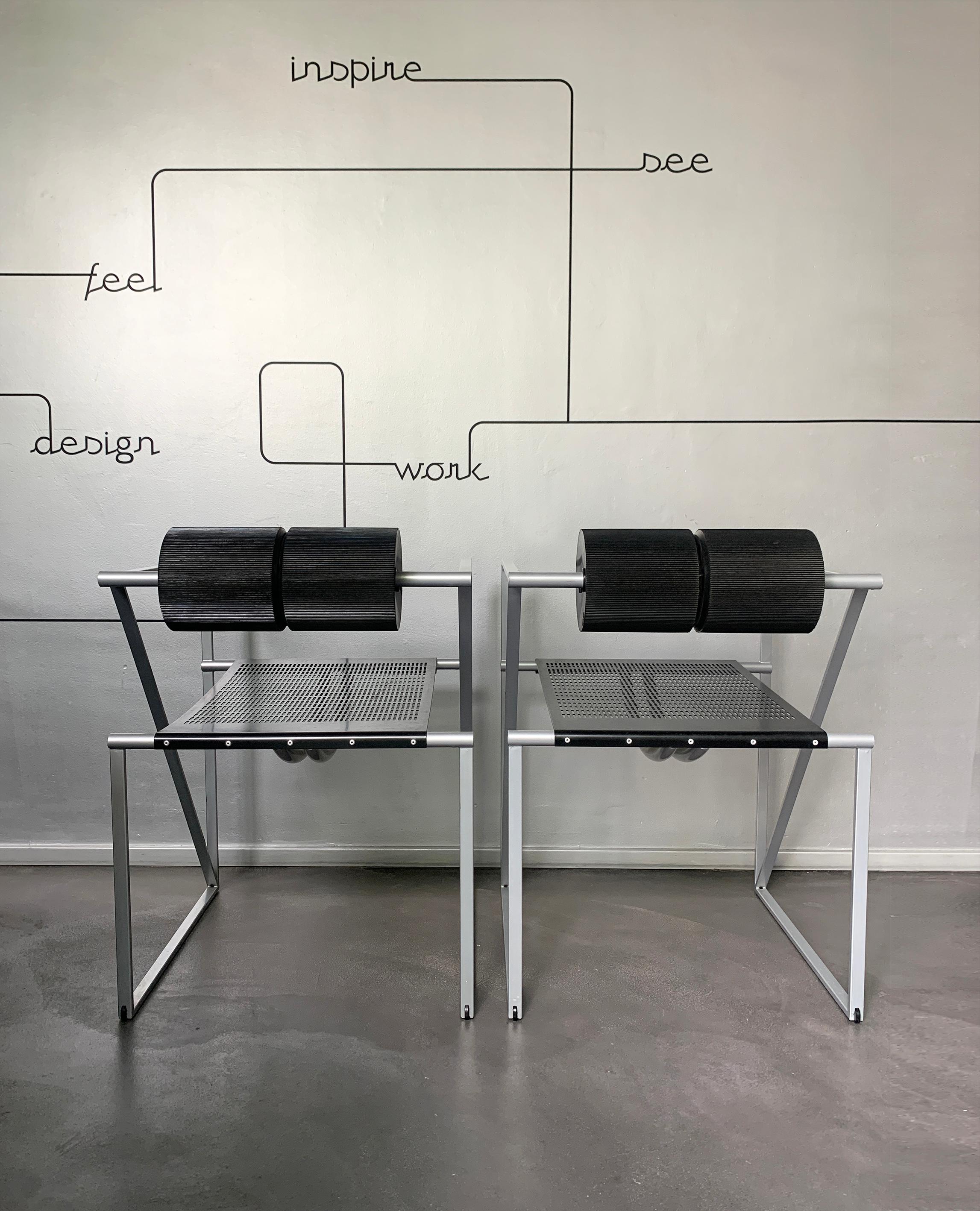 Paar postmoderne Seconda-Sessel von Mario Botta für Alias, 1980er Jahre, 2er-Set, Set (20. Jahrhundert) im Angebot