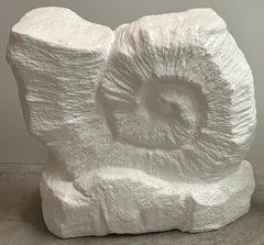 Paar Serge Roche Stil gemalt Gips Nautilus Konsolen oder Esstisch Basen