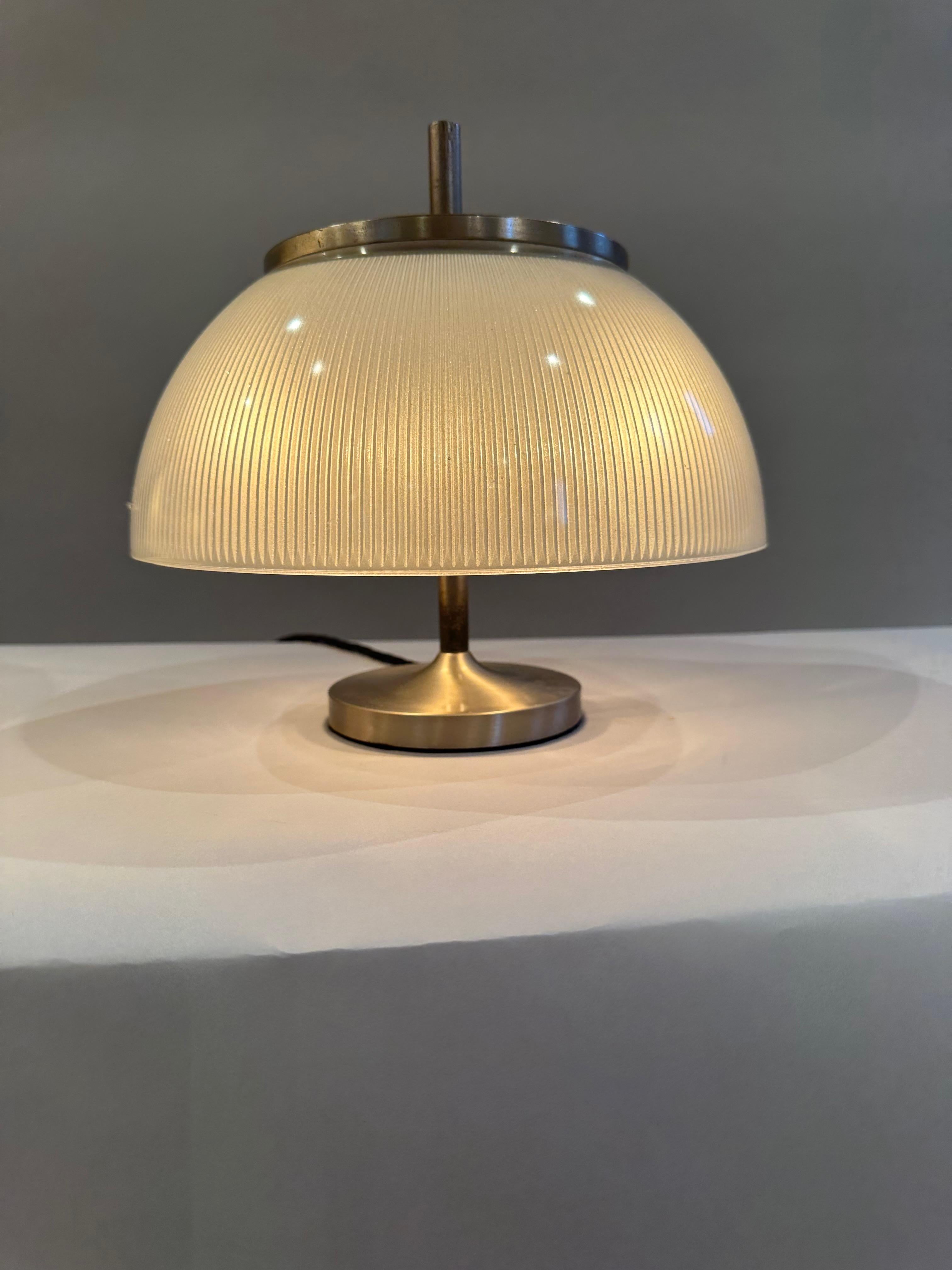 Nickel Pair Sergio Mazza 'Alfetta' table lights for Artemide c1960 For Sale