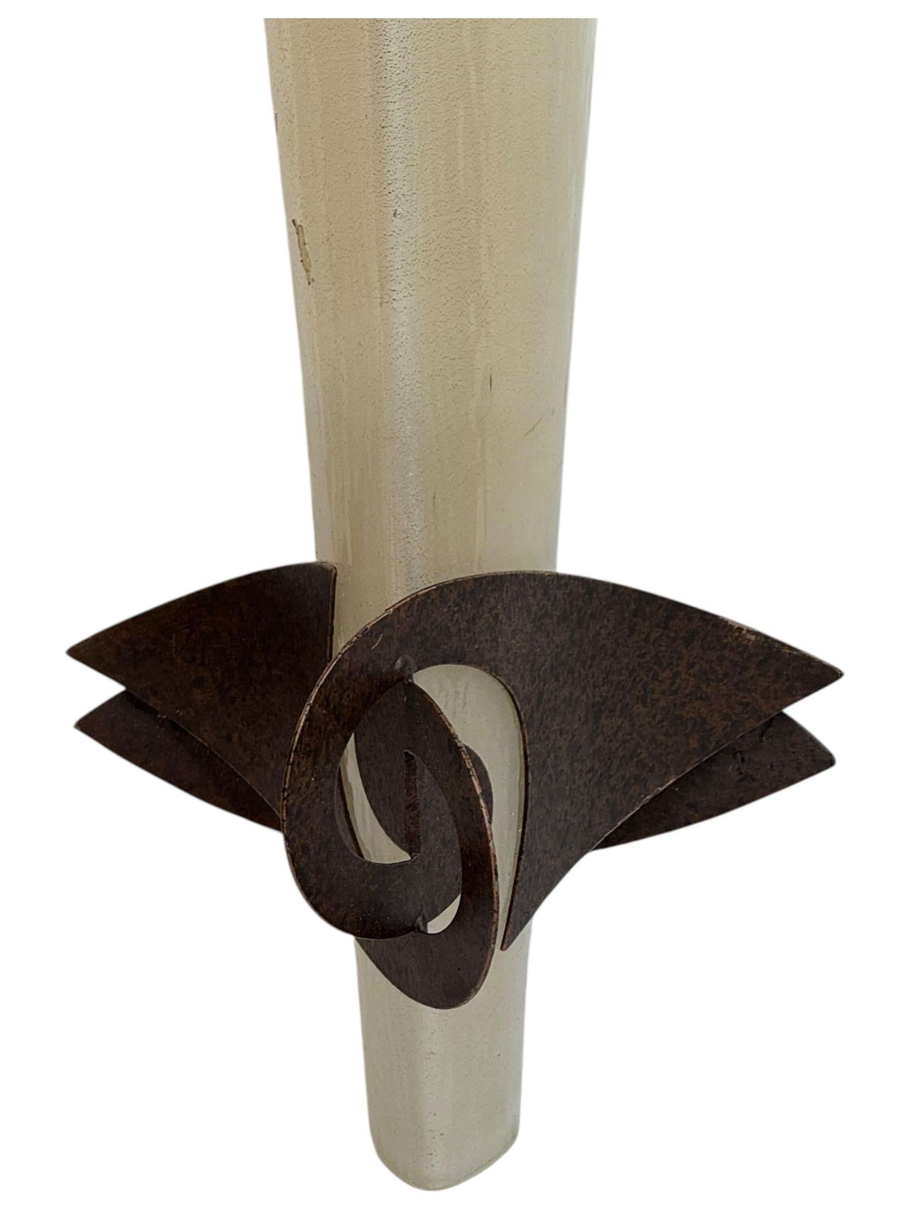 Pair Sergio Terzani Phantom Gold Inclusions Torch Wall Sconces Italy, 1980s For Sale 4