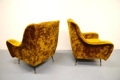 Pair Set of 2 Arm or Lounge Chairs by Marco Zanuso for Arflex, Italy 1950s