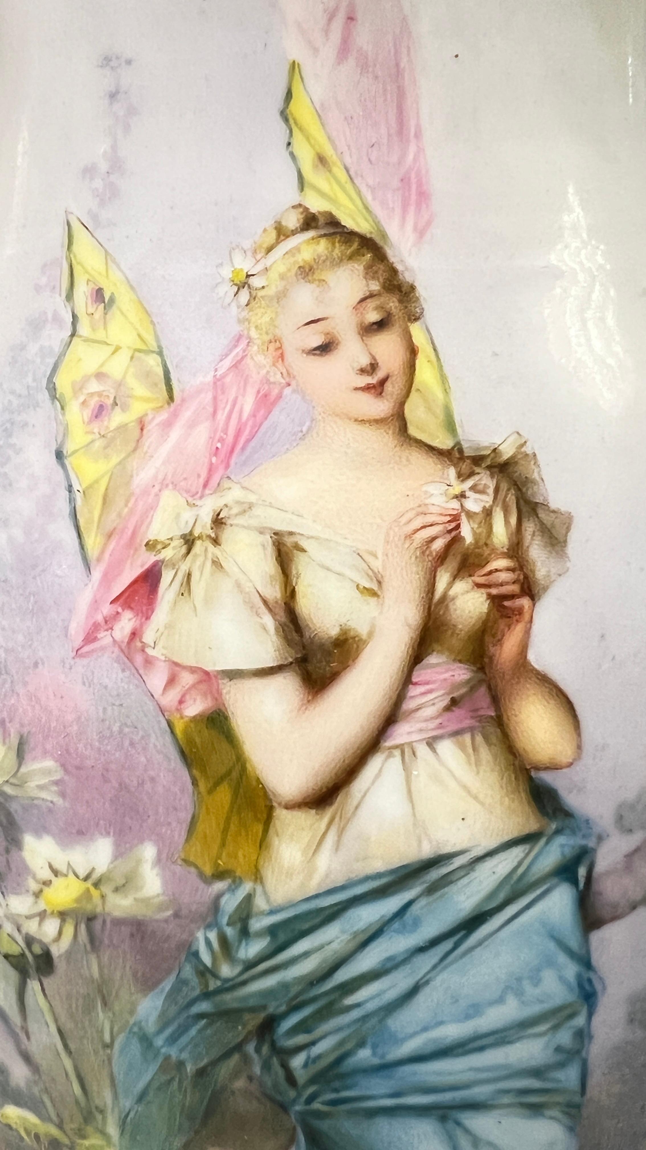 Coppia di vasi in porcellana dorati francesi di Sèvres del XIX secolo in vendita 4