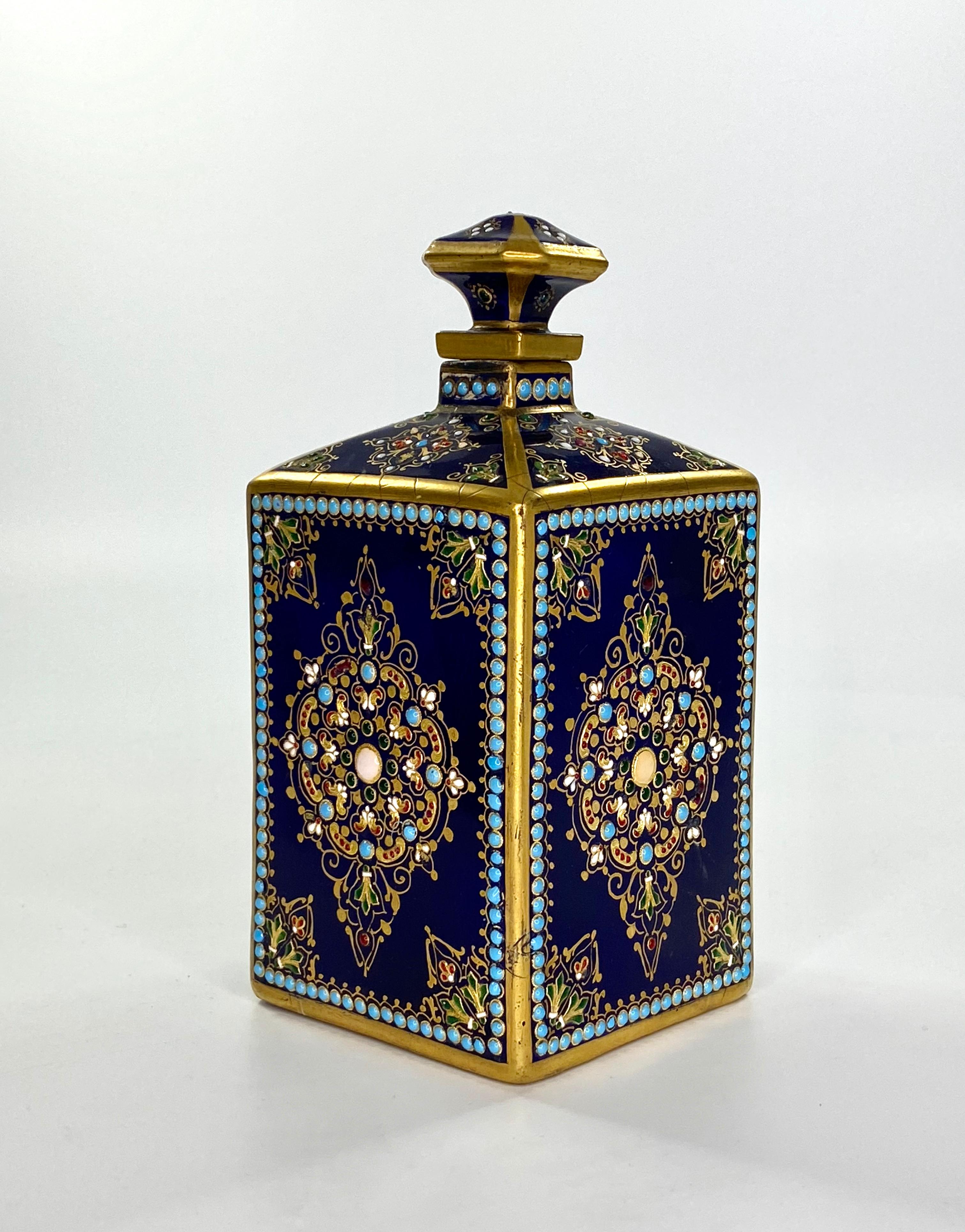 Pair of ‘Sevres’ Porcelain ‘Jewelled’ Perfume Bottles, circa 1880 5