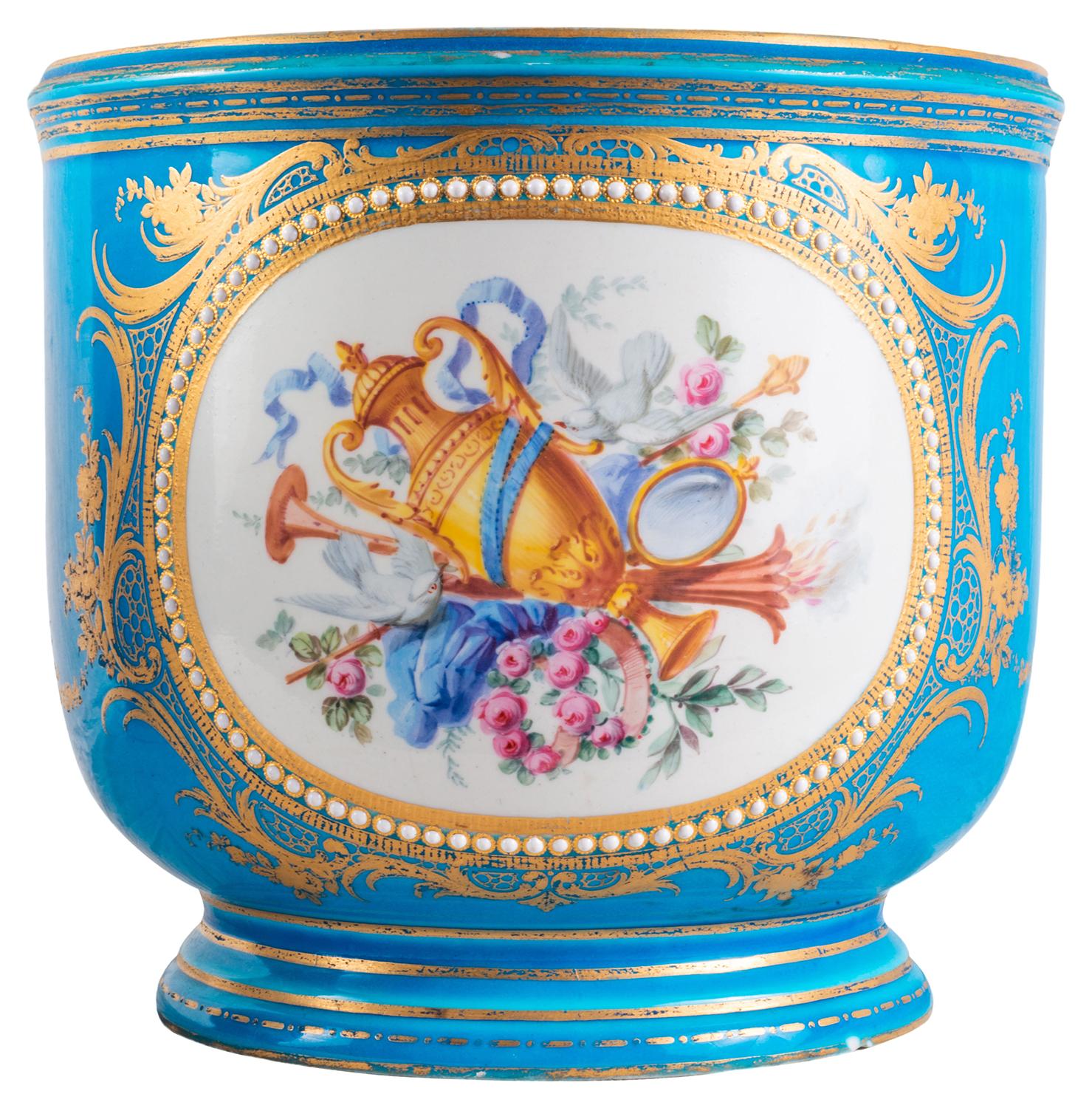 Pair of Sevres Style Porcelain Jardinieres, 19th Century 1