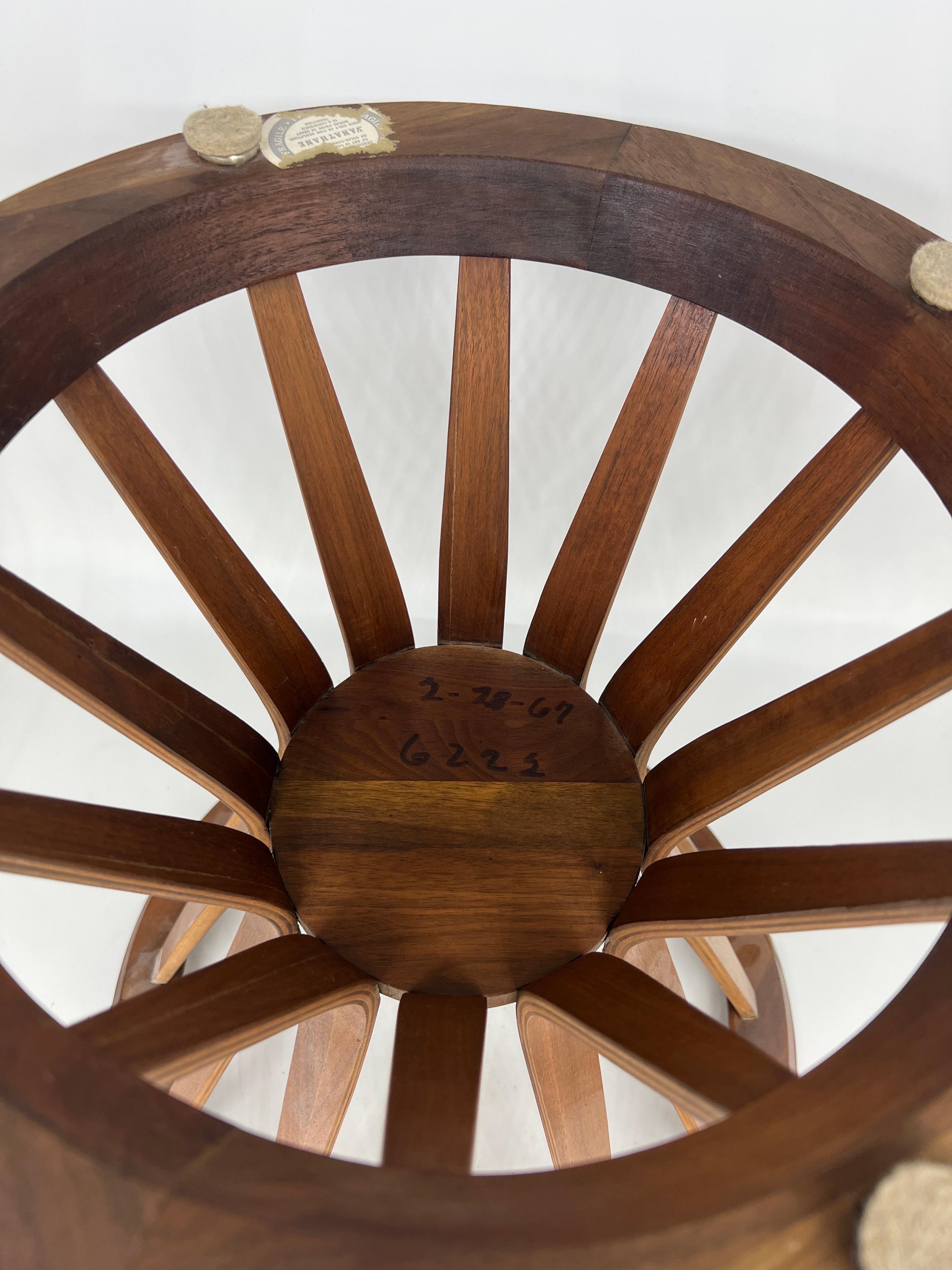 Walnut Pair, Sheaf of Wheat Side Tables by Edward Wormley for Dunbar Circa 1960’s