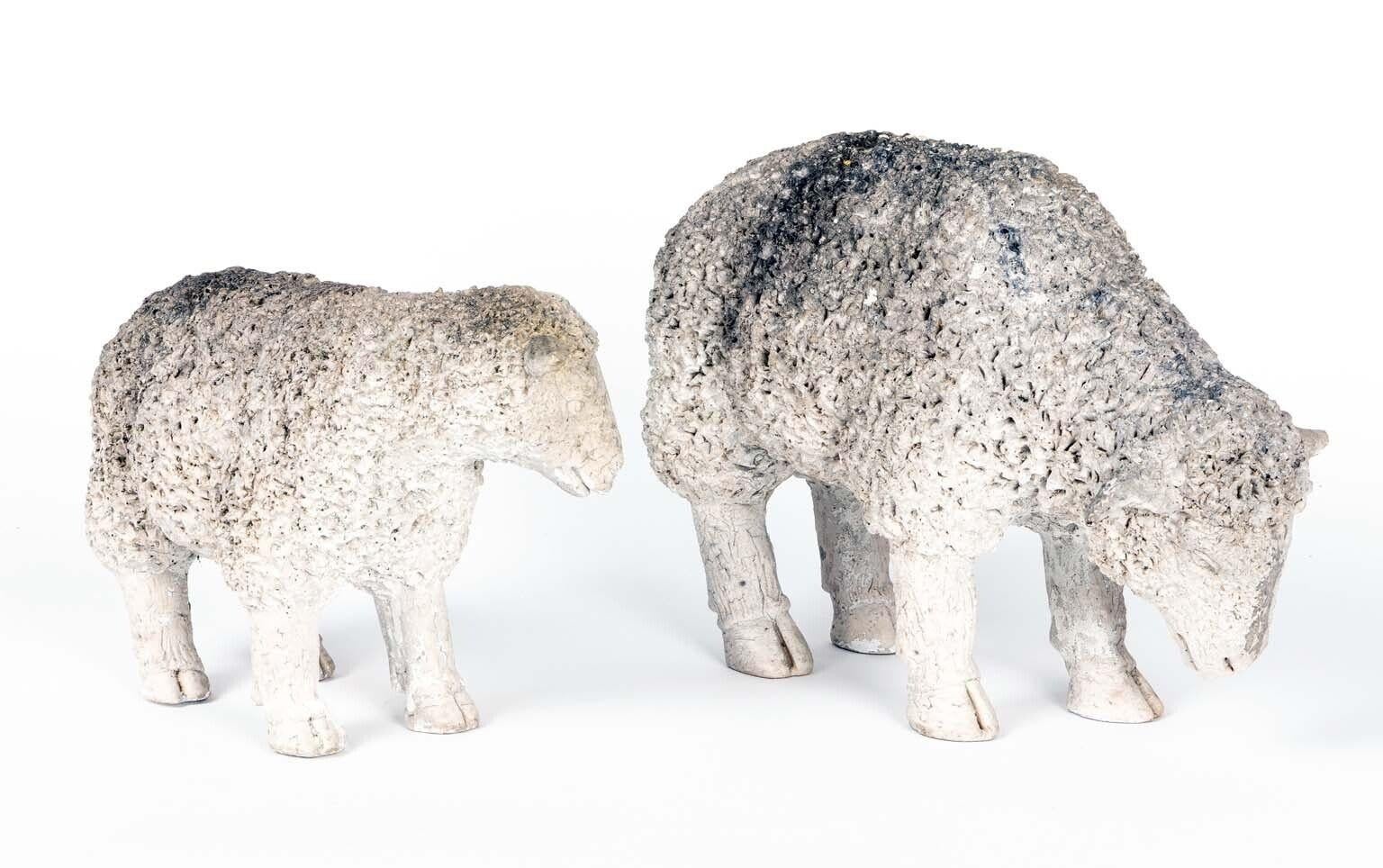 Mid-20th Century Pair Sheep Tabletop Accessory, English 20th Century For Sale