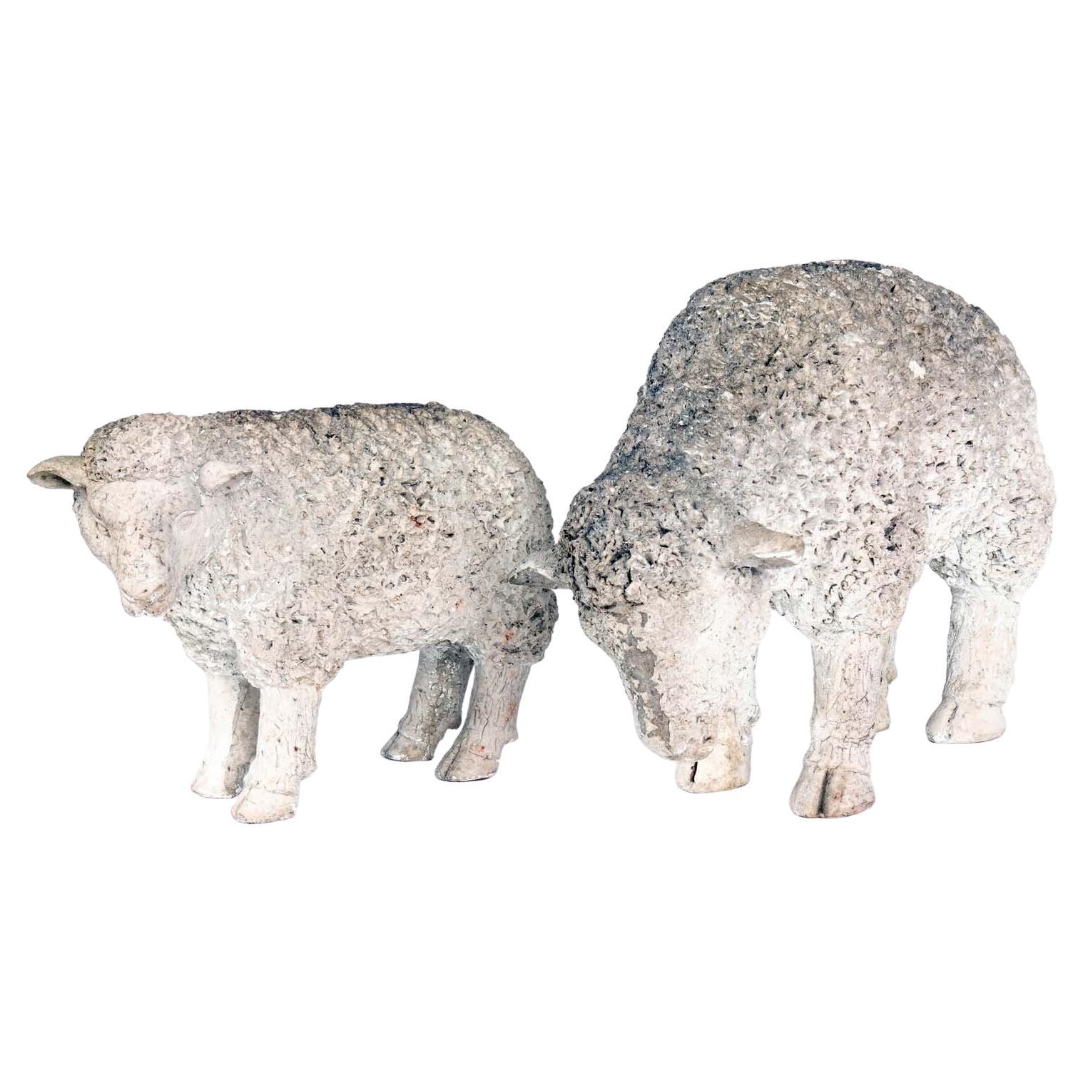 Pair Sheep Tabletop Accessory, English 20th Century For Sale