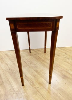 Pair Sheraton Console Tables Mahogany Satinwood D End