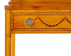 Pair Sheraton Console Tables Satinwood Painted