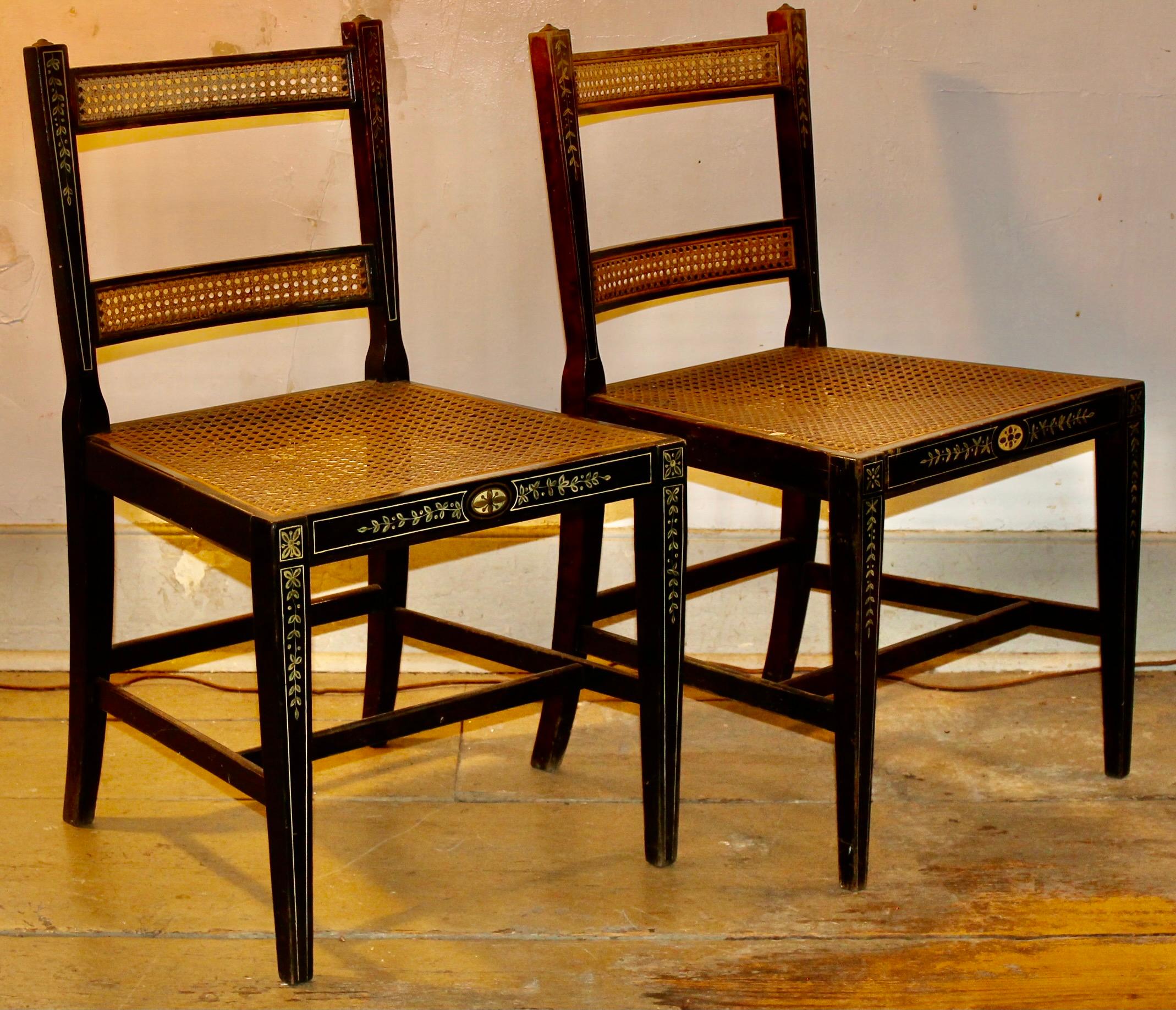 A very stylish and well made pair of side chairs, possibly Michael Taylor for Baker.
