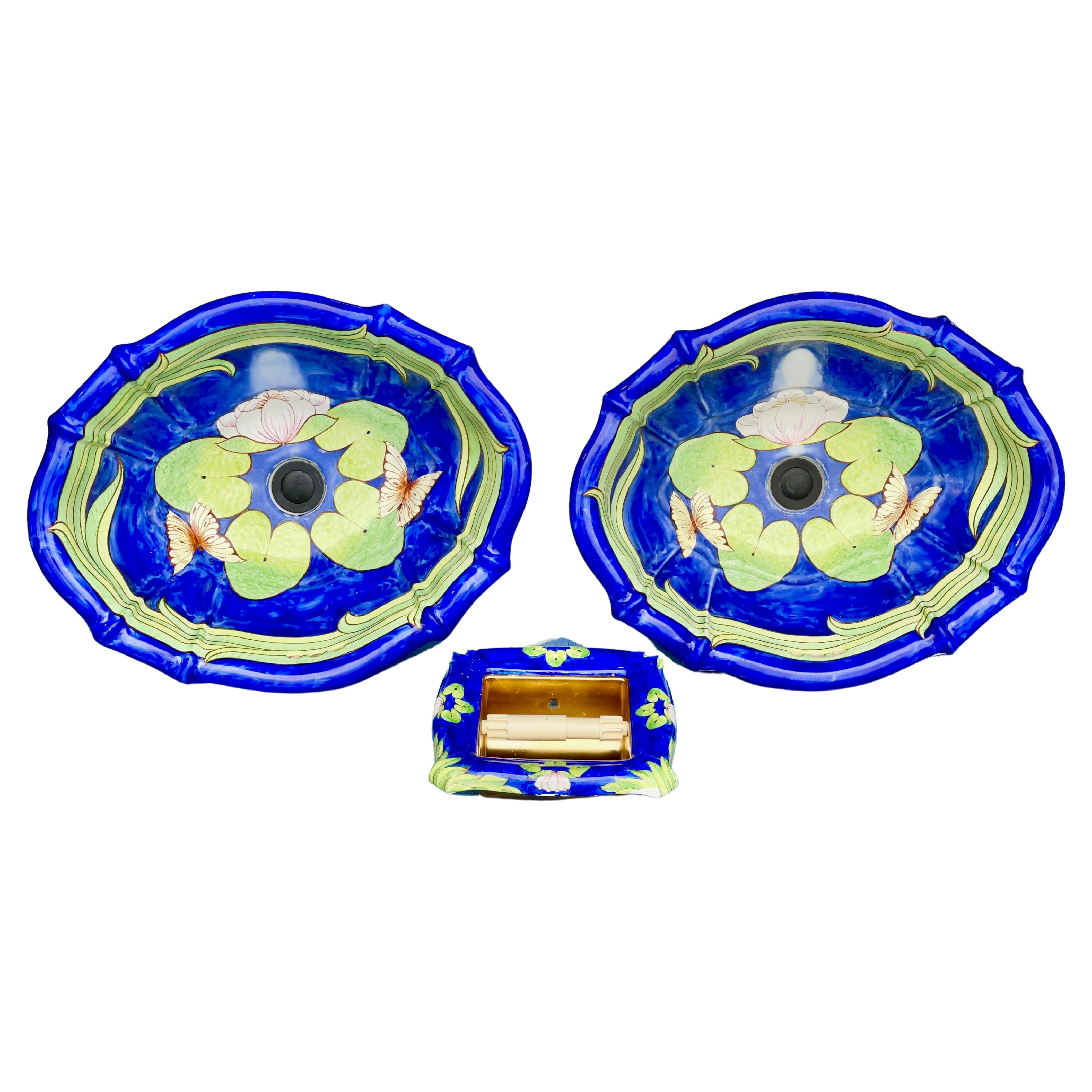 Pair Sherle Wagner Lotus Blossom Sinks For Sale