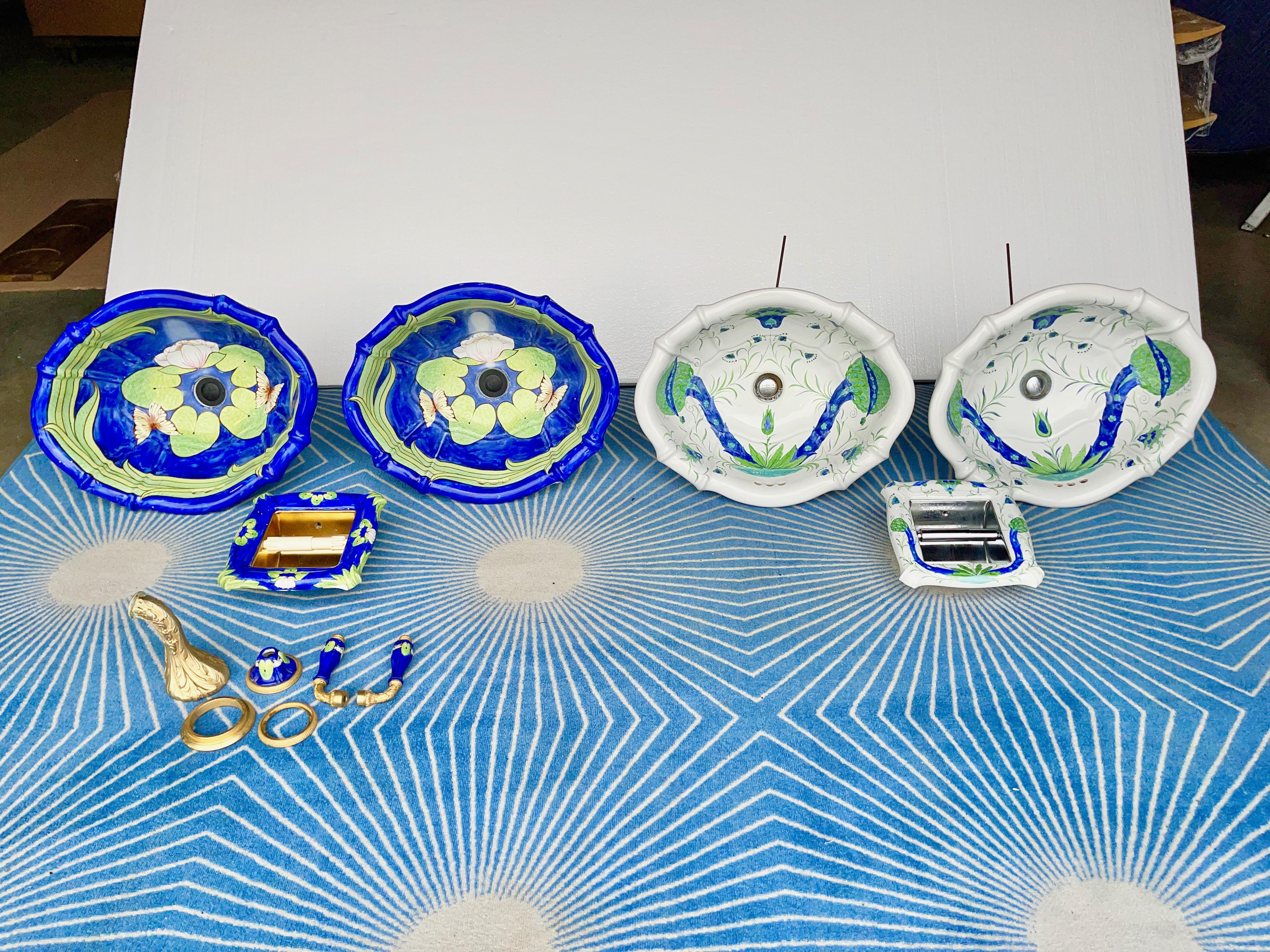 Pair Sherle Wagner Porcelain Sinks 4