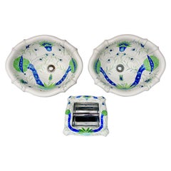 Pair Sherle Wagner Porcelain Sinks