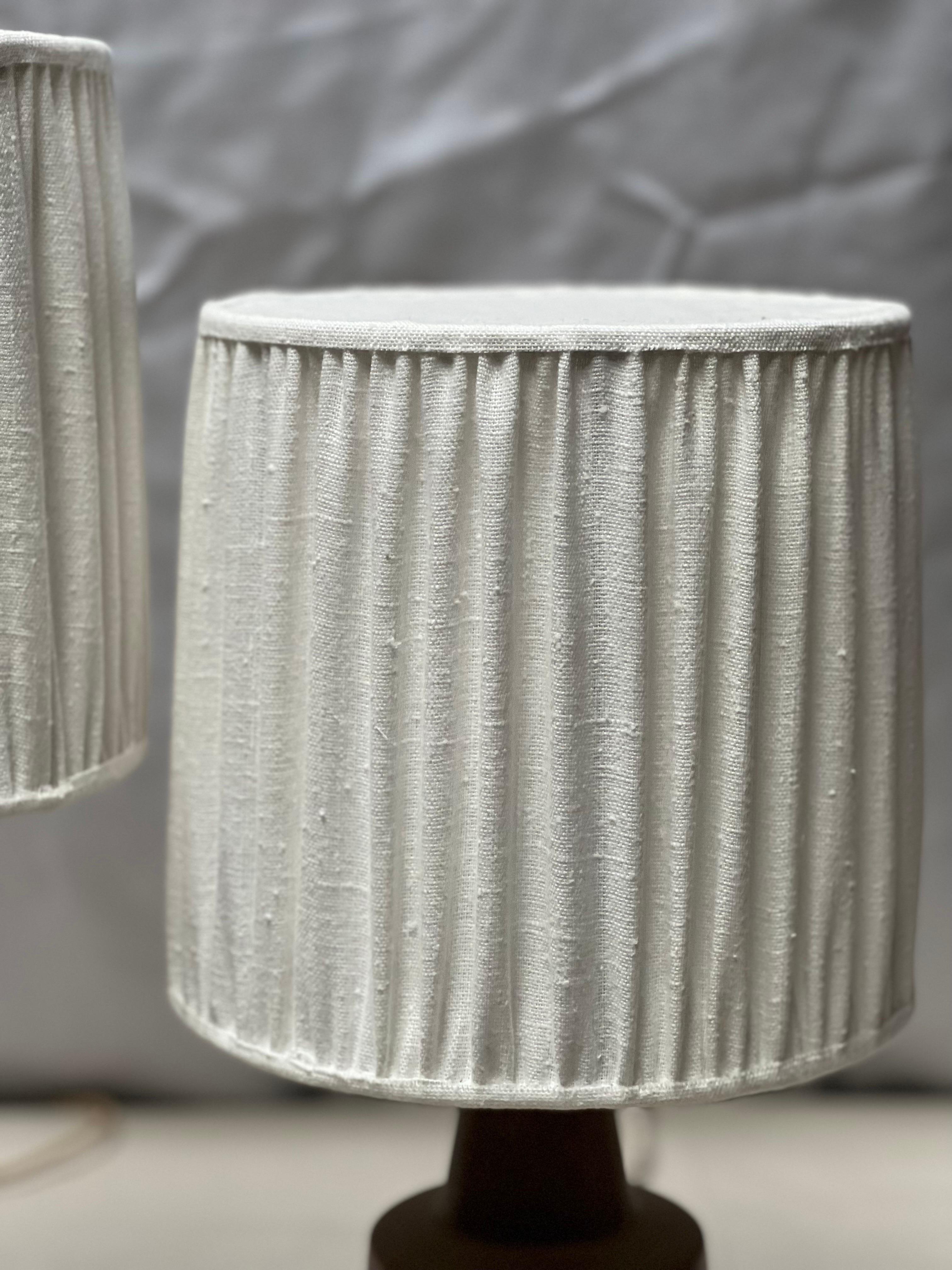 Pair Søholm ceramics lamps H44 cm,  made in Denmark 1960's For Sale 2