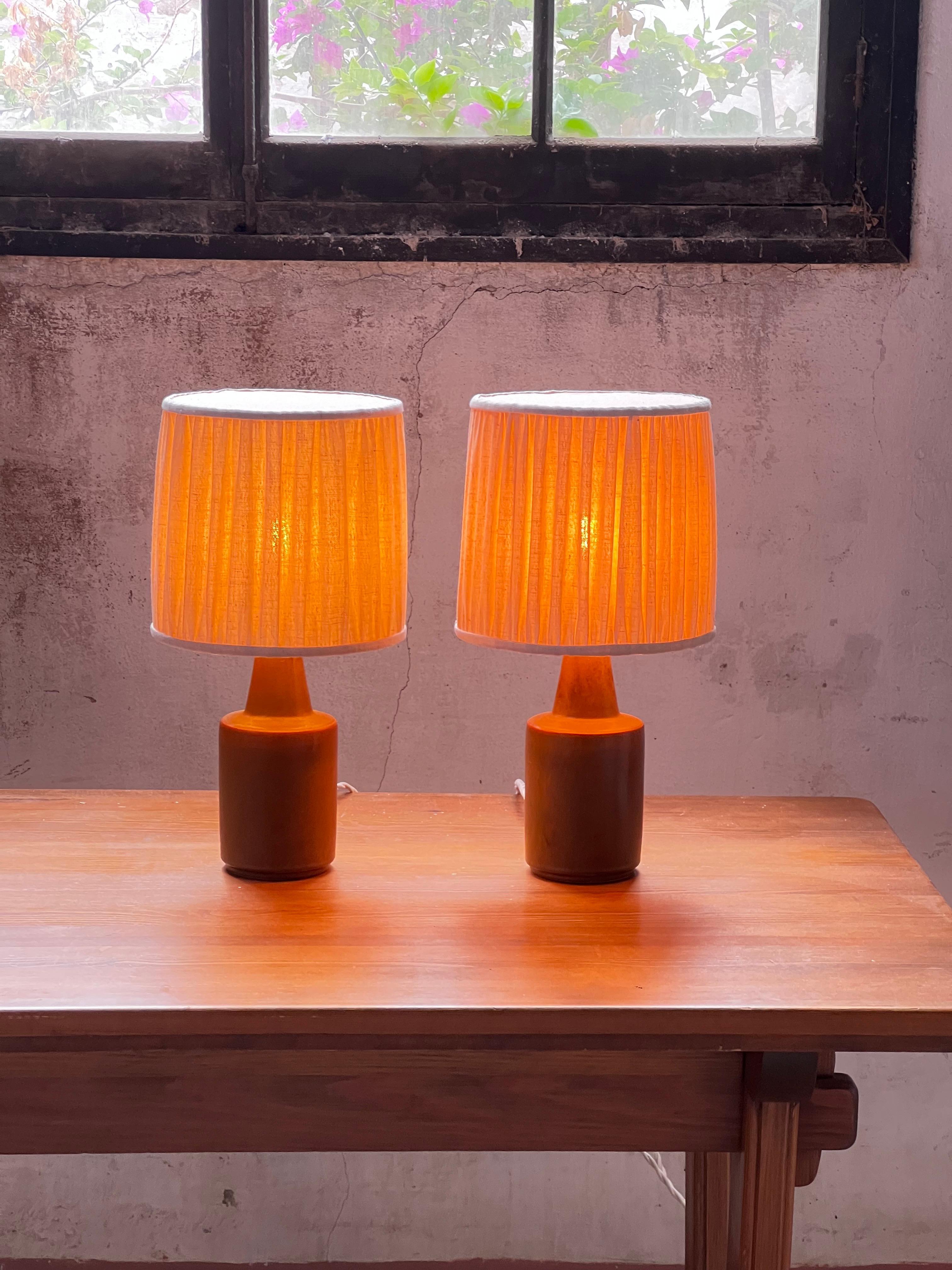 Paire de lampes en céramique Søholm H44 cm,  Fabriqué au Danemark dans les années 1960 en vente 5