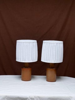 Pair Søholm ceramics lamps H44 cm,  made in Denmark 1960's