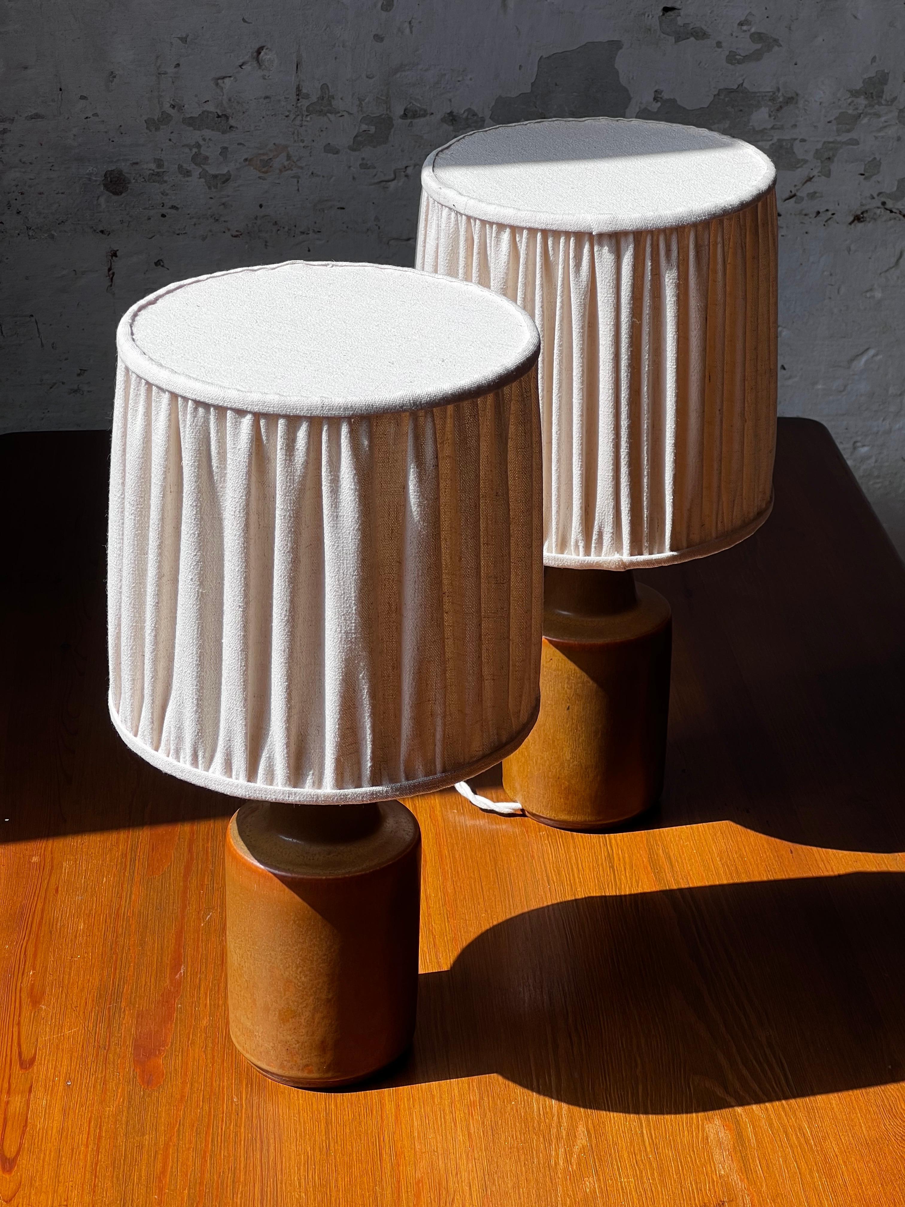 Scandinave moderne Paire de lampes en céramique Søholm H44 cm,  Fabriqué au Danemark dans les années 1960 en vente