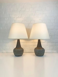 Coppia di lampade da tavolo moderniste in gres Søholm Stentøj Einar Johansen Danimarca 1960
