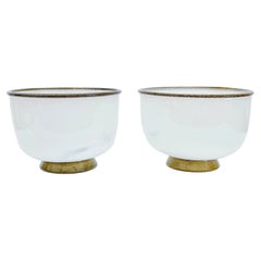 Coppia di ciotole firmate Barovier&Toso 'Primavera' di Murano