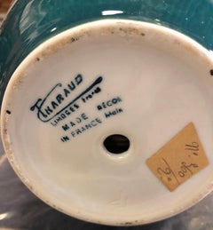 Paire de lampes en porcelaine émaillée signé Camille Tharaud « 1878-1956 », Limoges