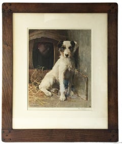 Pair of Signed Lithographic Dog Portrait, Grace and Disgrace by Sam Fulton