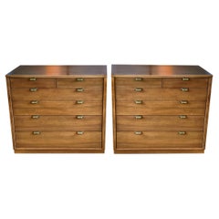 Pair Silver Elm Bachelor Chests by Edward Wormley for Drexel