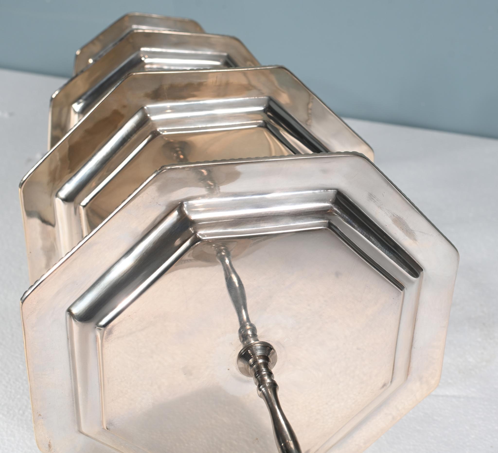 Pareja de soportes de plata para tartas de 5 pisos Victorian Afternoon Tea en venta 2