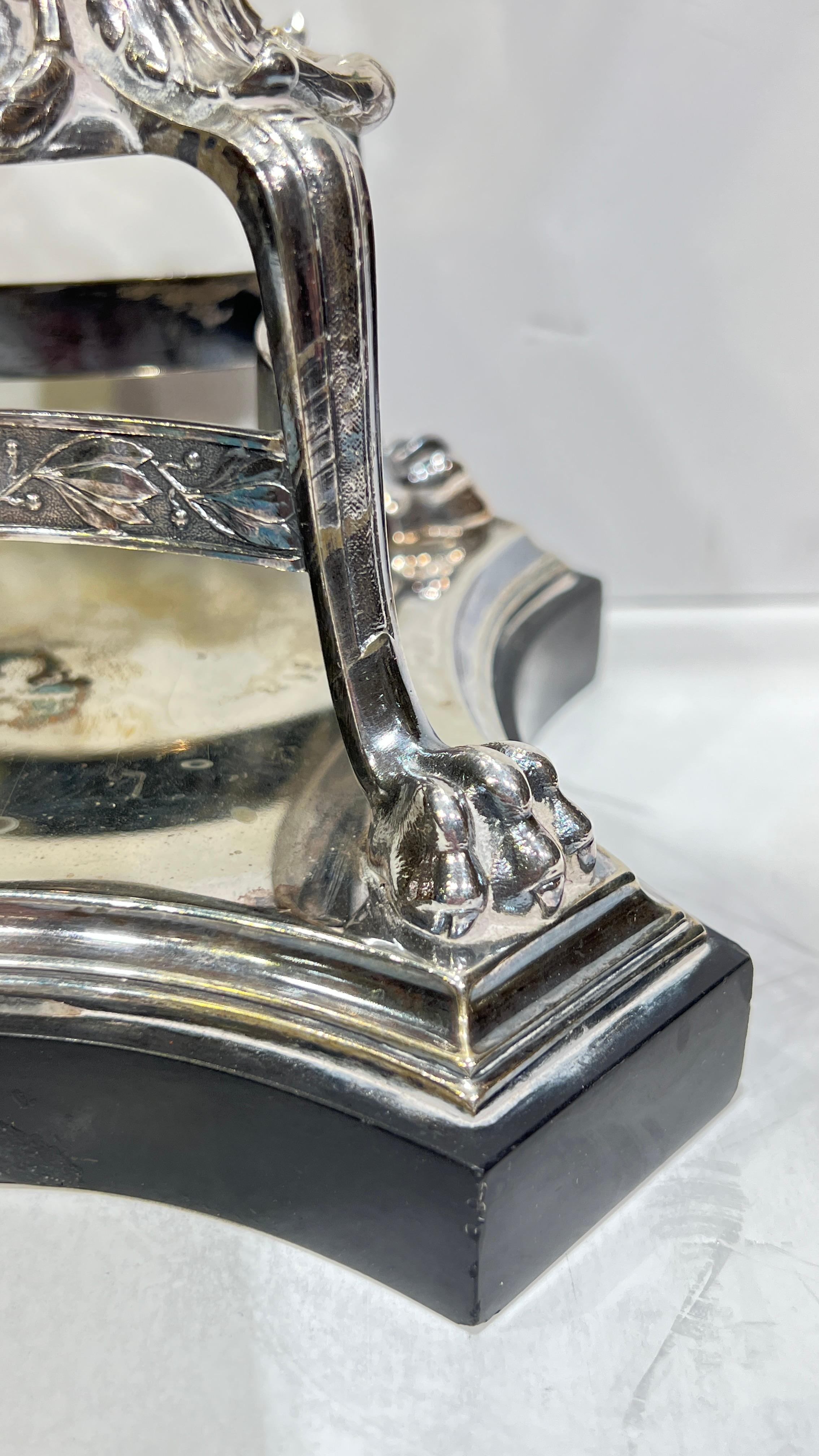 Pair Silver Plate Candelabra in Medieval / Renaissance Style For Sale 8