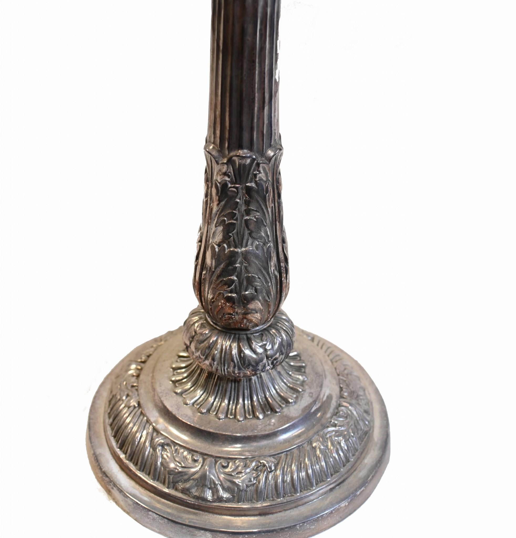 Pair Silver Plate Candelabras Matthew Boulton Victorian Silverplate Candles For Sale 3