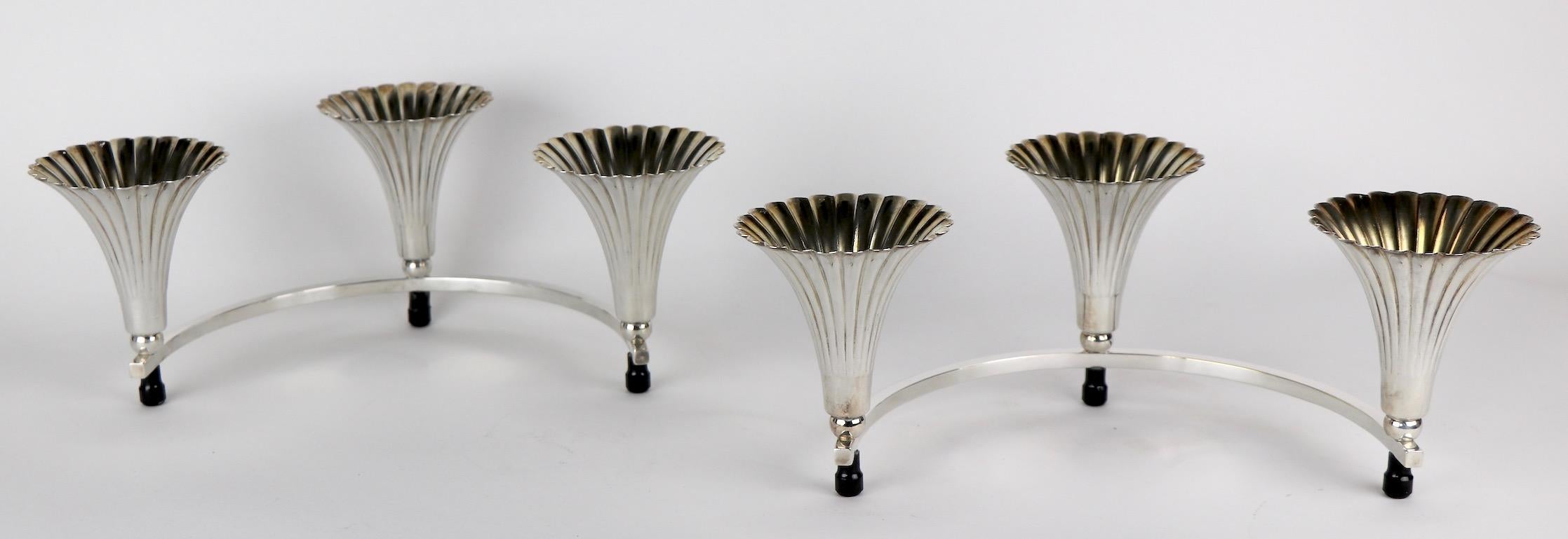 20th Century Pair of Silver Plate Candlesticks by Sheffield