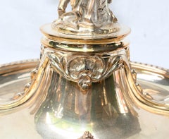 Pair Silver Plate Cherub Tazzas Centrepieces Christofle