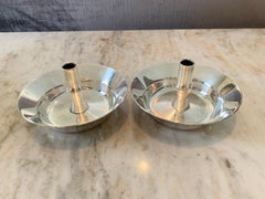 Pair of Silver Plate Dansk Candlesticks
