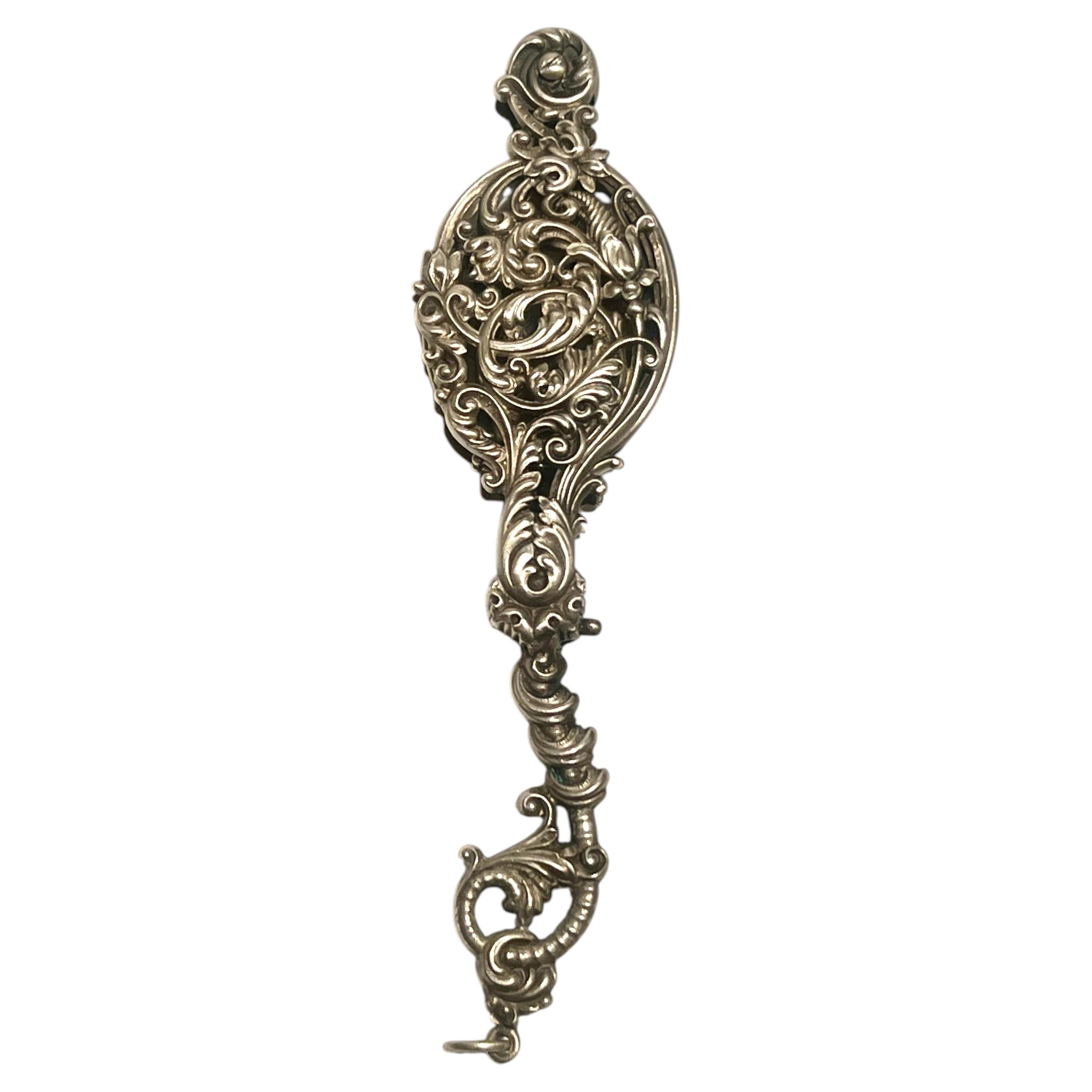 Pair Silver Victorian Folding Lorgnette's