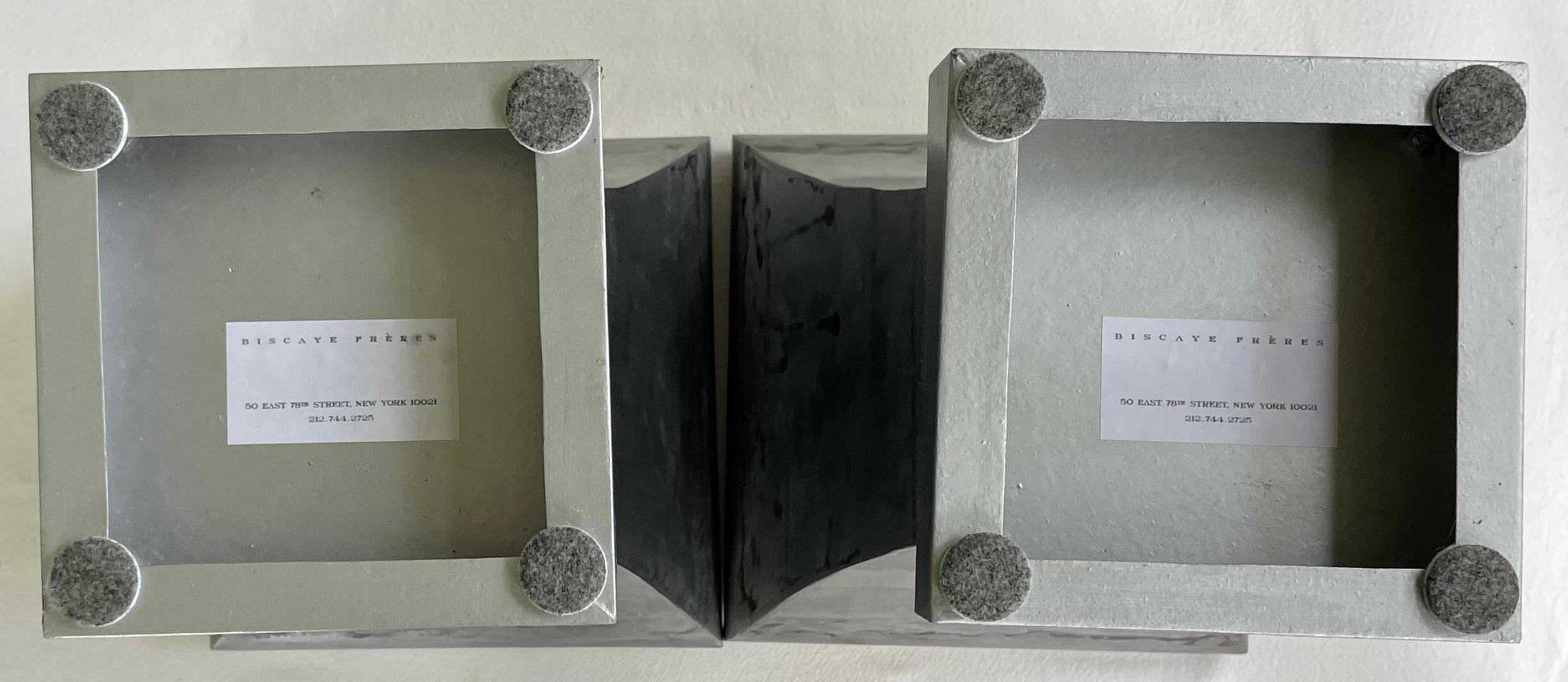 Pair Silvered Metal Cachepot Planters For Sale 5