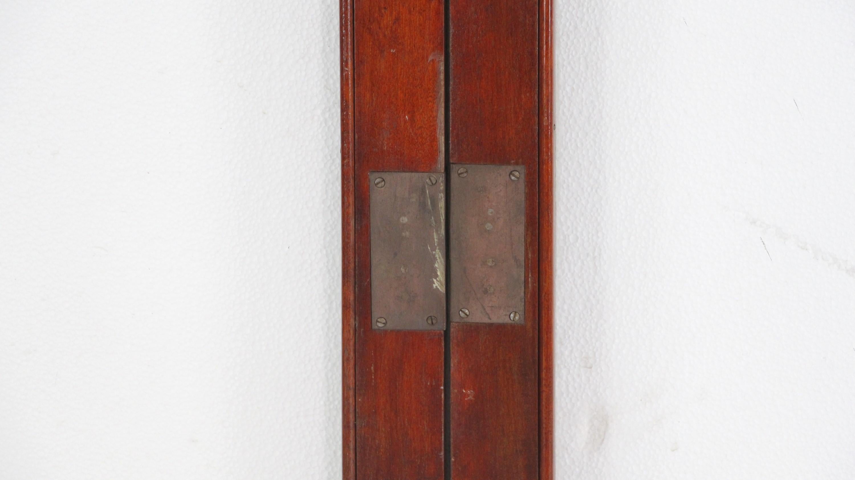 Pair Single Pane Wood Frame Mahogany Doors For Sale 5