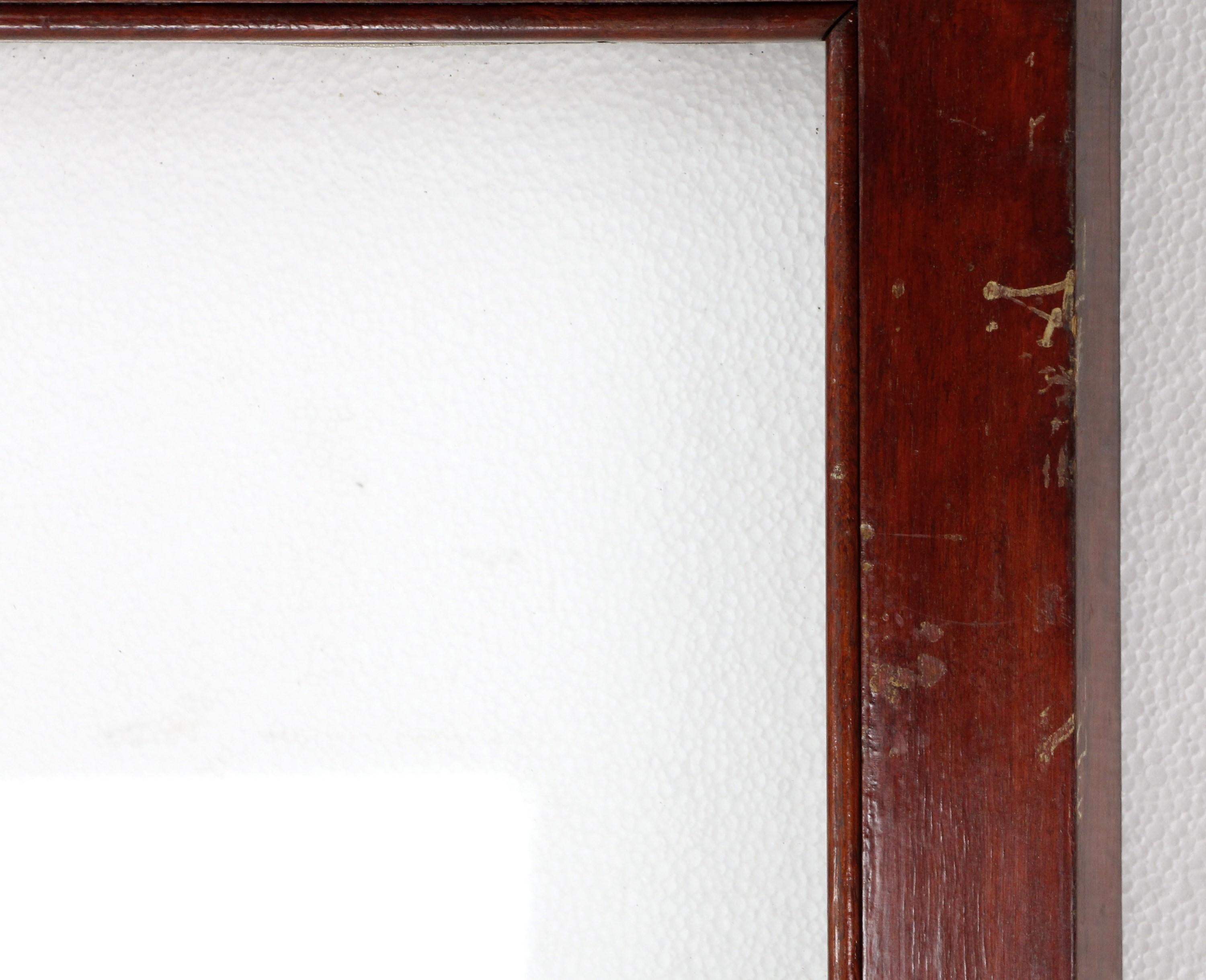 Pair Single Pane Wood Frame Mahogany Doors For Sale 7