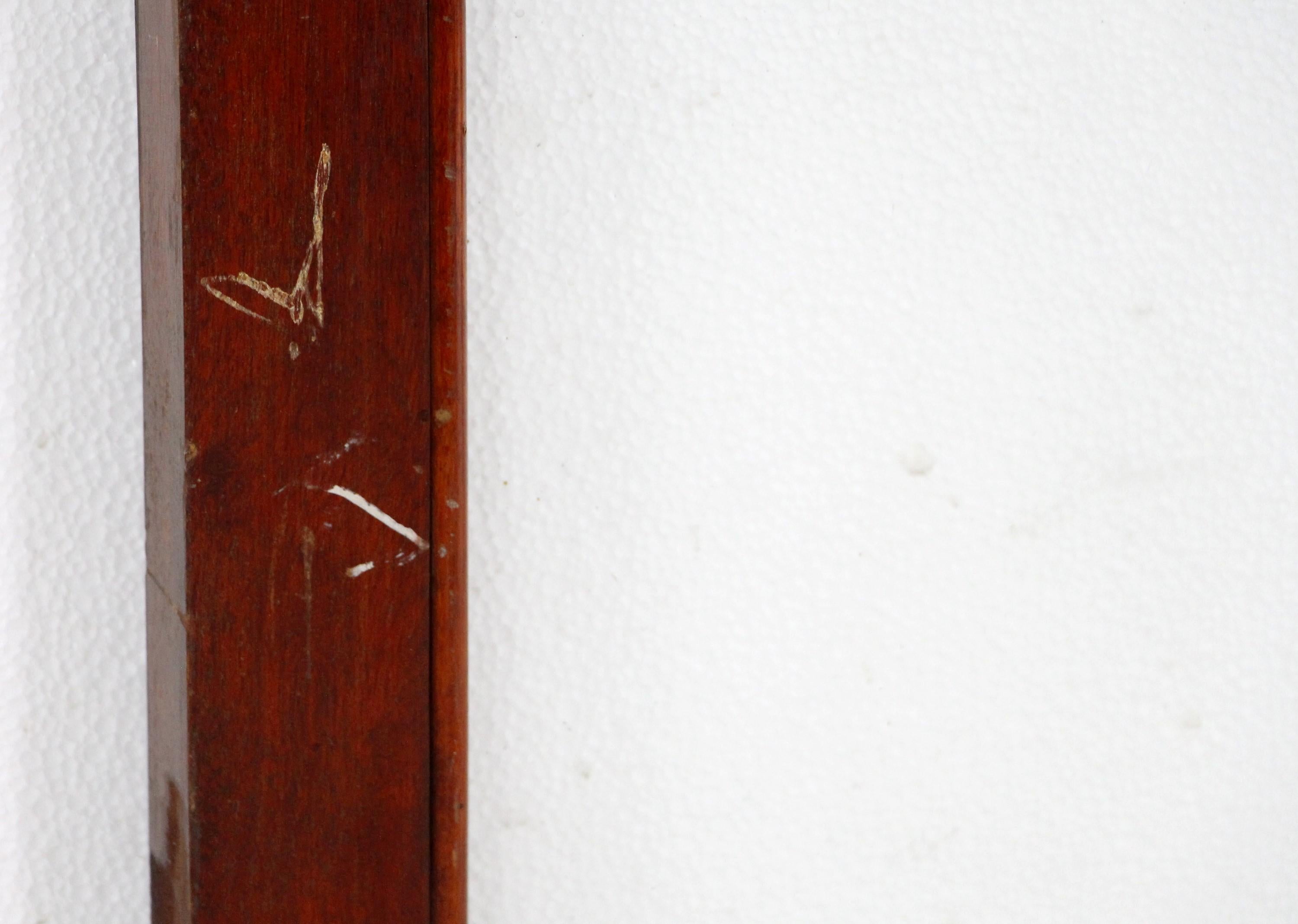 Pair Single Pane Wood Frame Mahogany Doors For Sale 8
