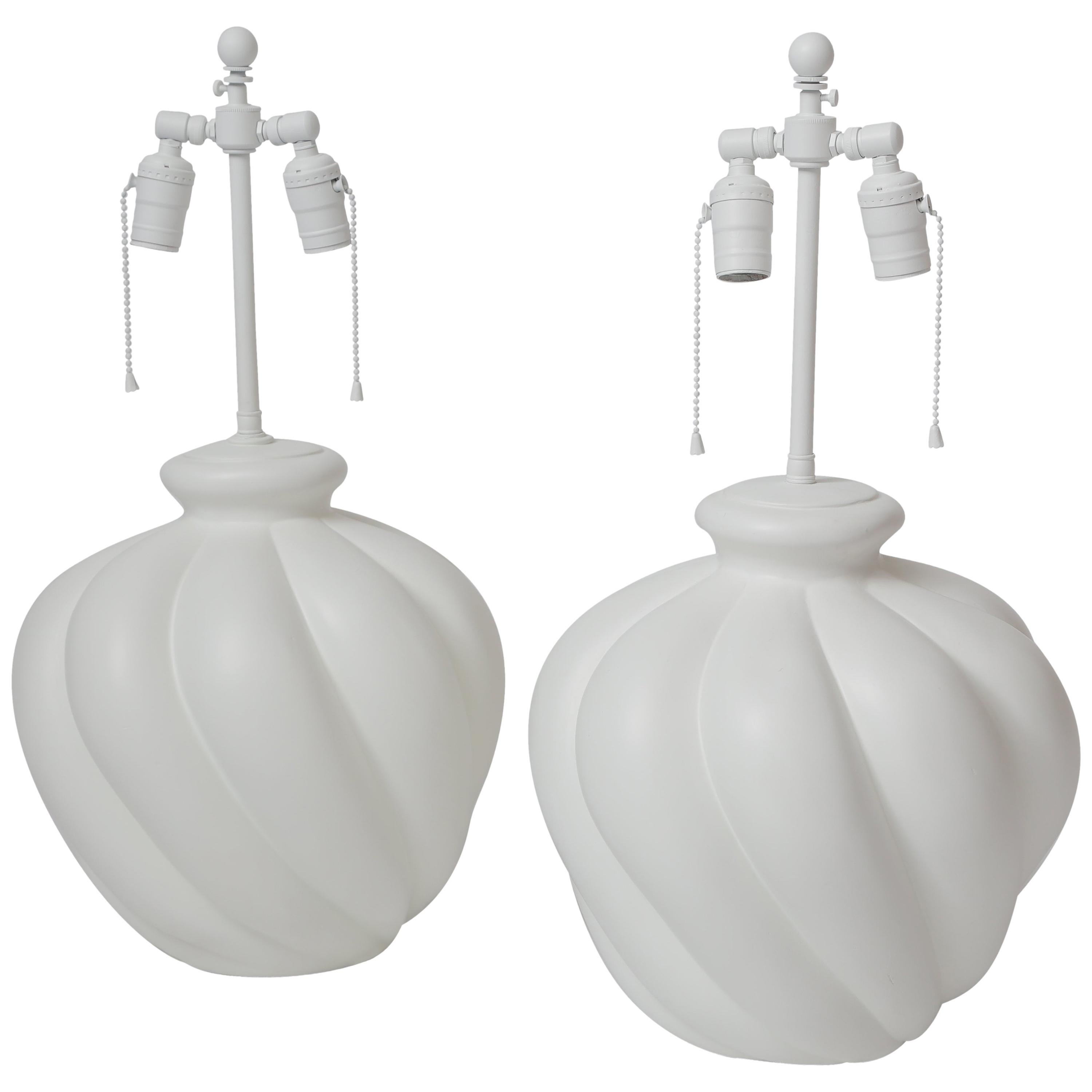 Pair of Sirmos Gourd Shaped Lamps