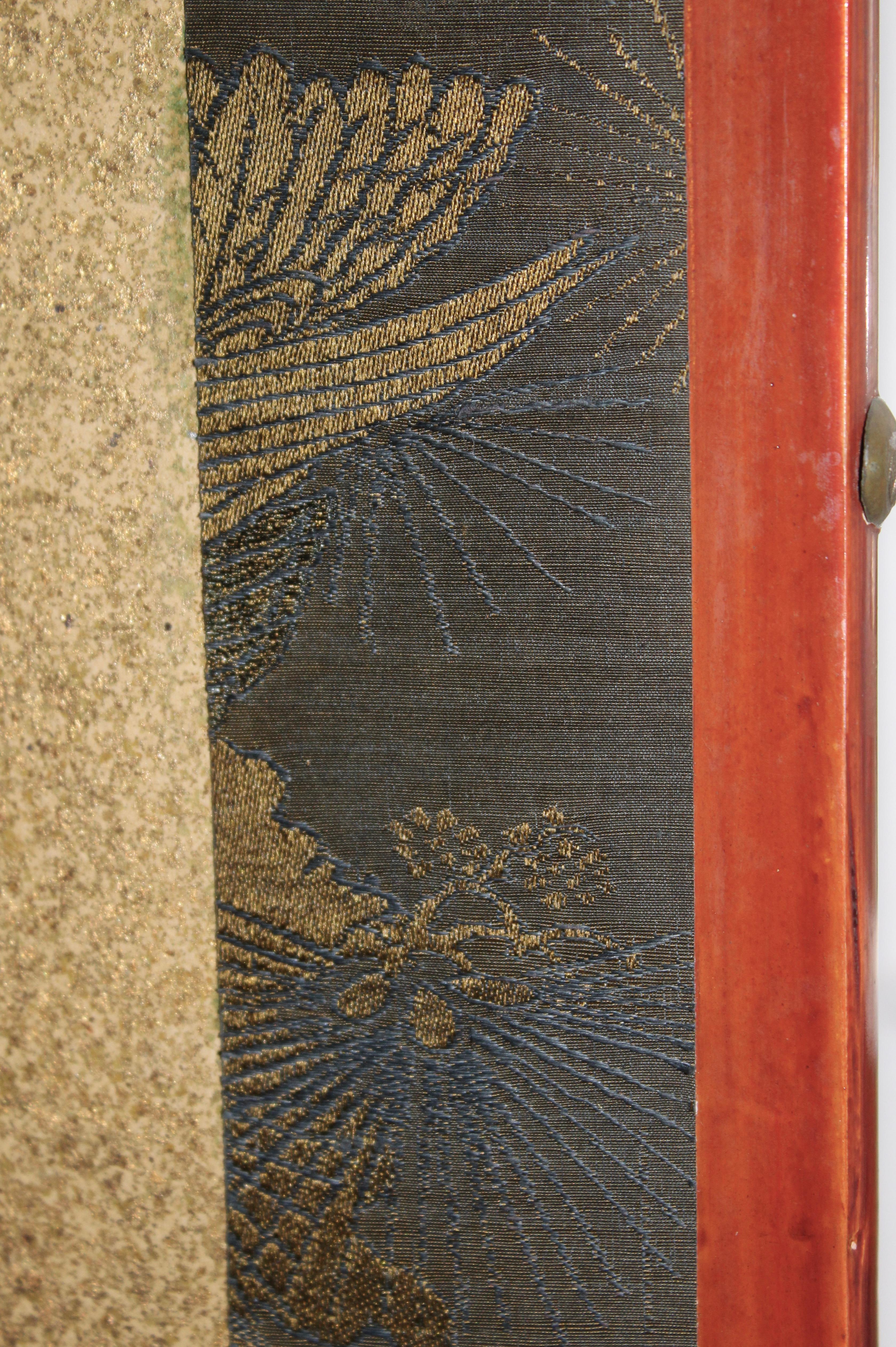 Pair of Six Fold Japanese Paper Screens For Sale 2