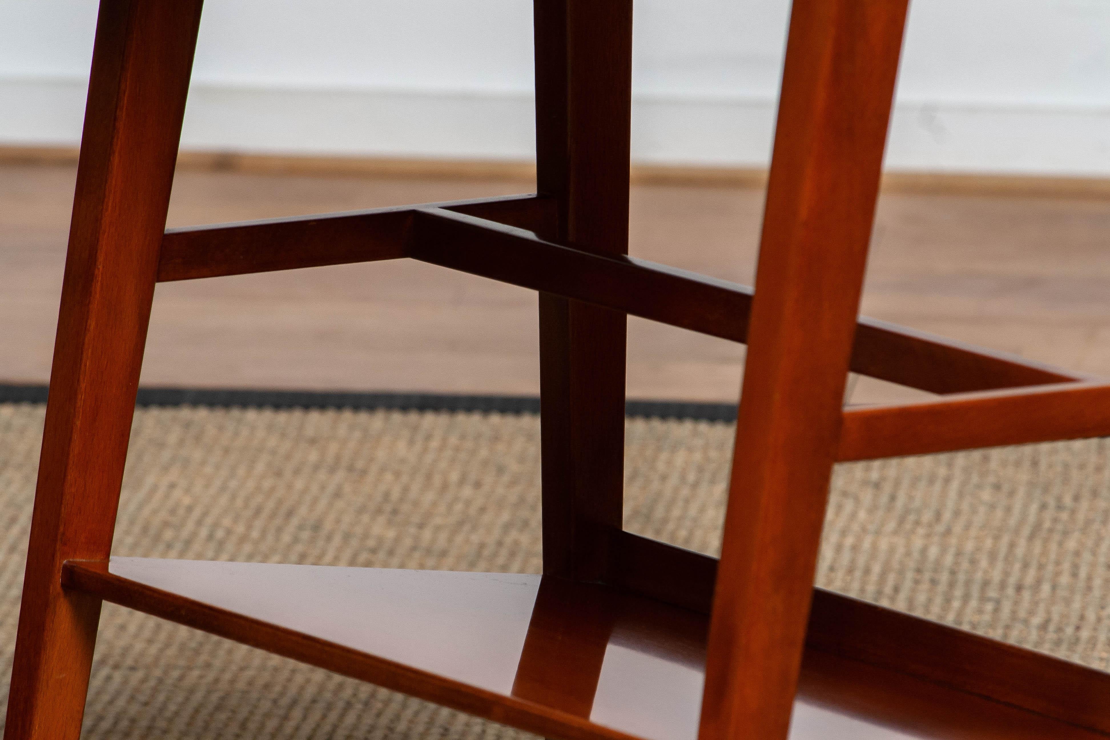 Pair Slim Mahogany Nightstands / Bedside Tables. Sweden 1960s In Good Condition In Silvolde, Gelderland
