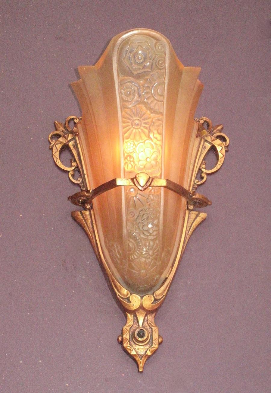 Paar Windlichter, Originalglas, restauriert im Angebot 2