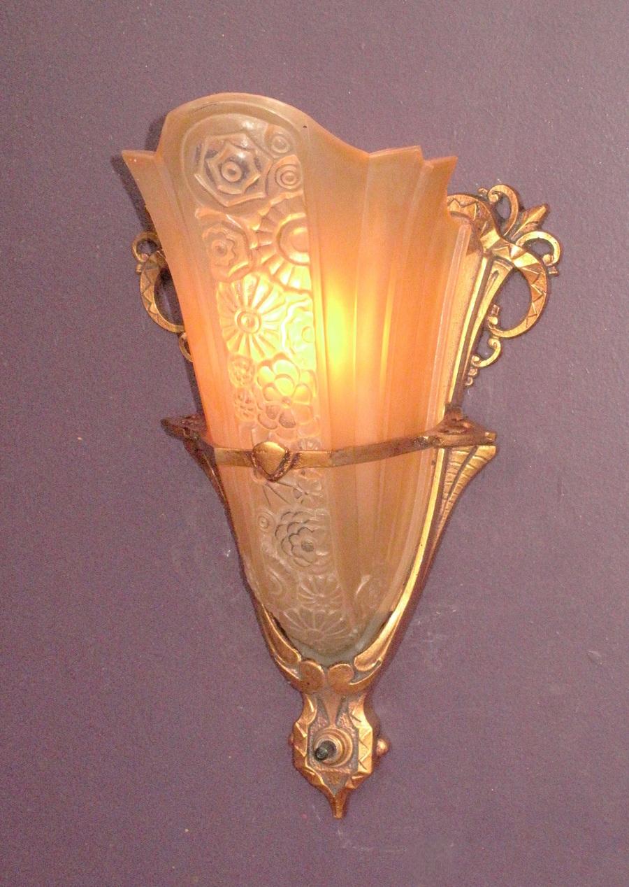 Paar Windlichter, Originalglas, restauriert im Angebot 3